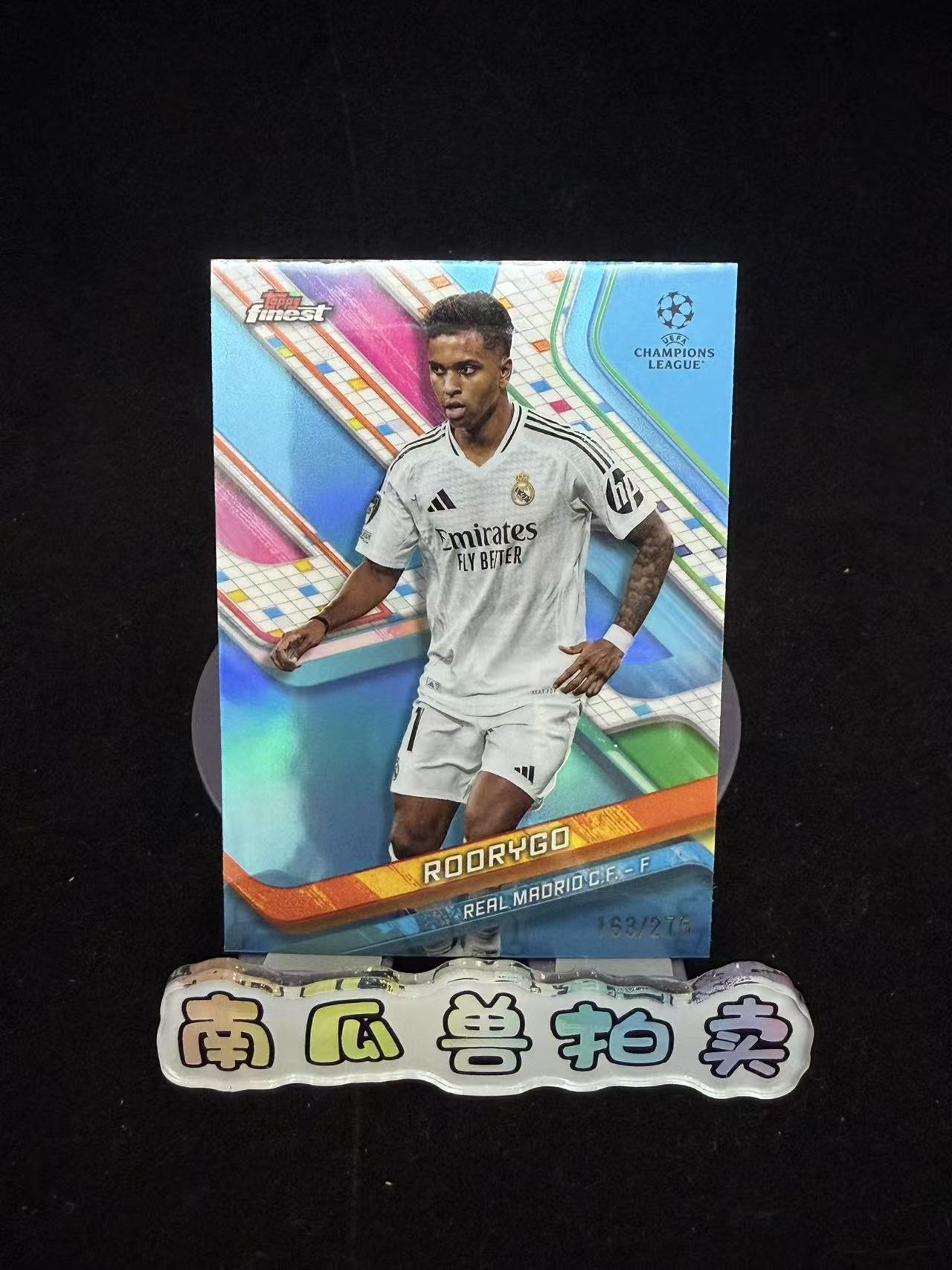 2025 Topps Finest Rodrygo 皇家马德里 罗德里戈 275编 蓝折 折射 不保卡品 南瓜兽Joe11.17