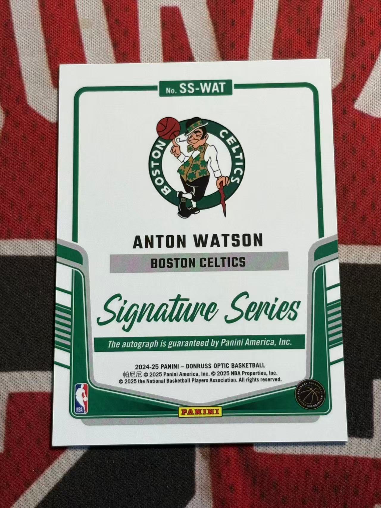 2024-25 PANINI DONRUSS OPTIC 杜蕾斯系列 凯尔特人 新秀RC 安东沃特森 签字卡 新秀签 SS签 专收凑套必备【烂臭嘴拍卖】