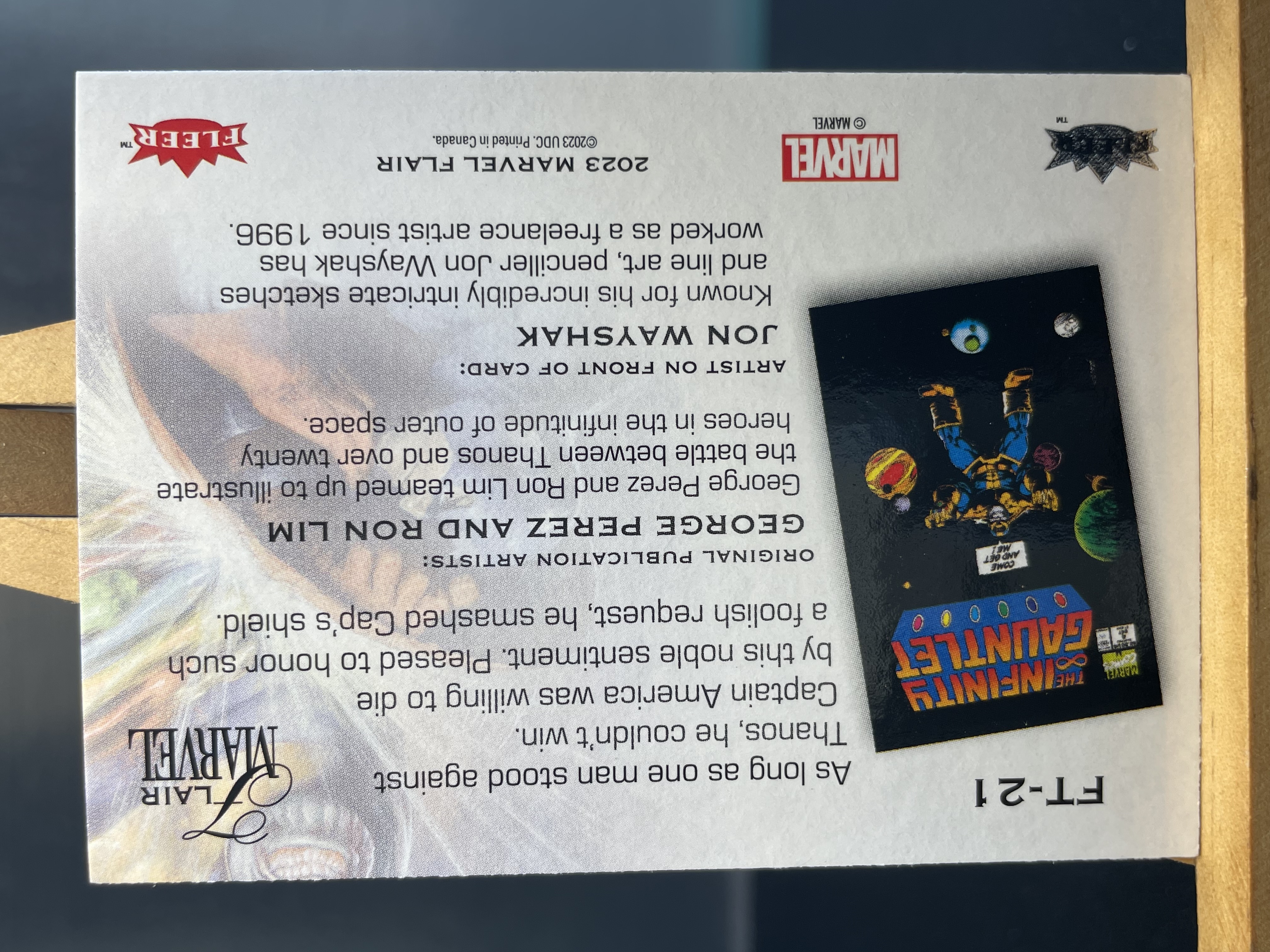 (B5) 2023 MARVEL FLEER 漫威 FT-21 美国队长 实卡好看 收藏凑套必备 卡品如图 !!!