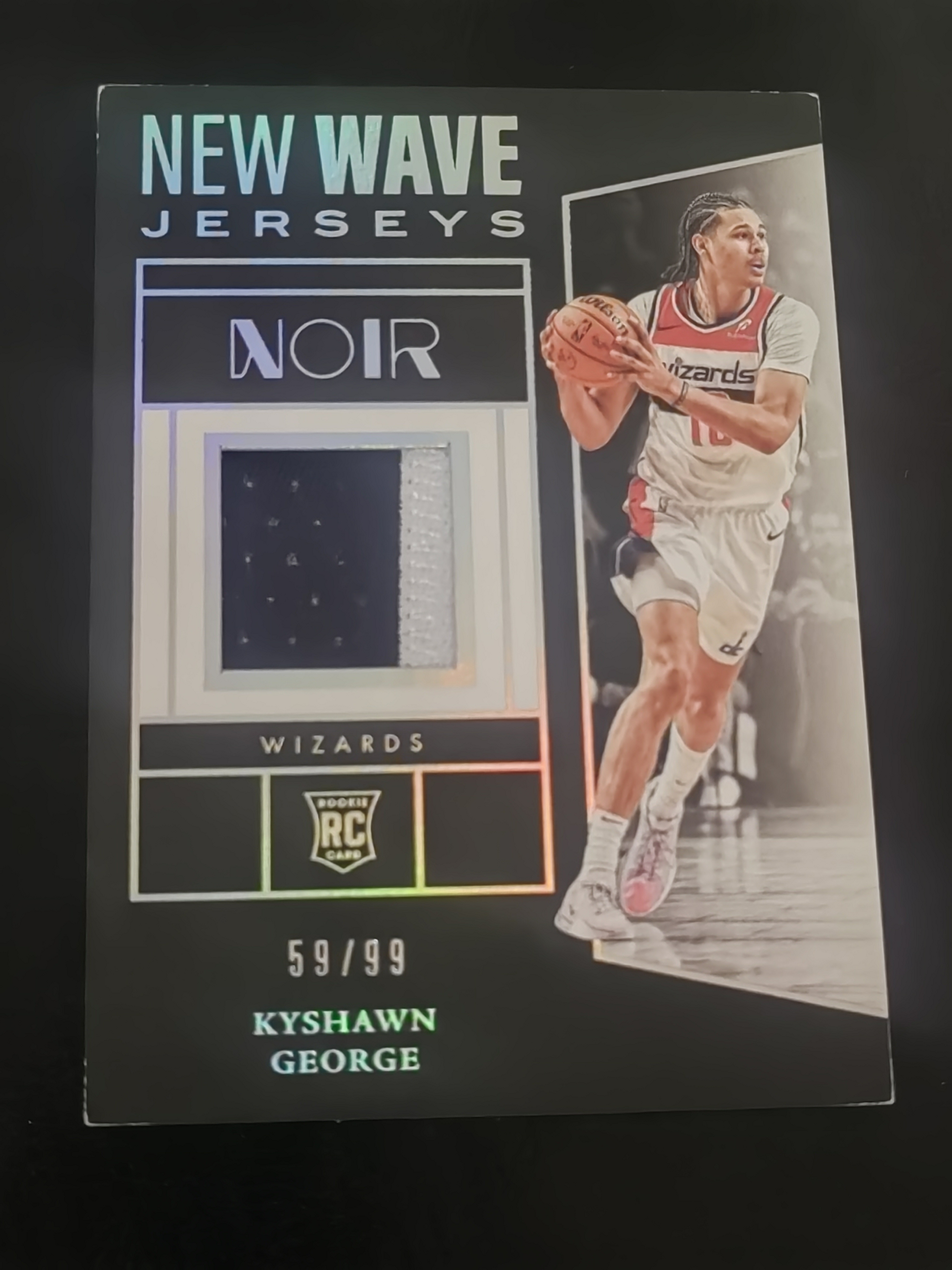 2024-25 Panini Noir Kyshawn George RC NOIR 诺尔 新秀 凯肖恩 乔治 奇才 双色 小窗 物料 99编 小鱼 白边白角 不保卡品 卡品如图