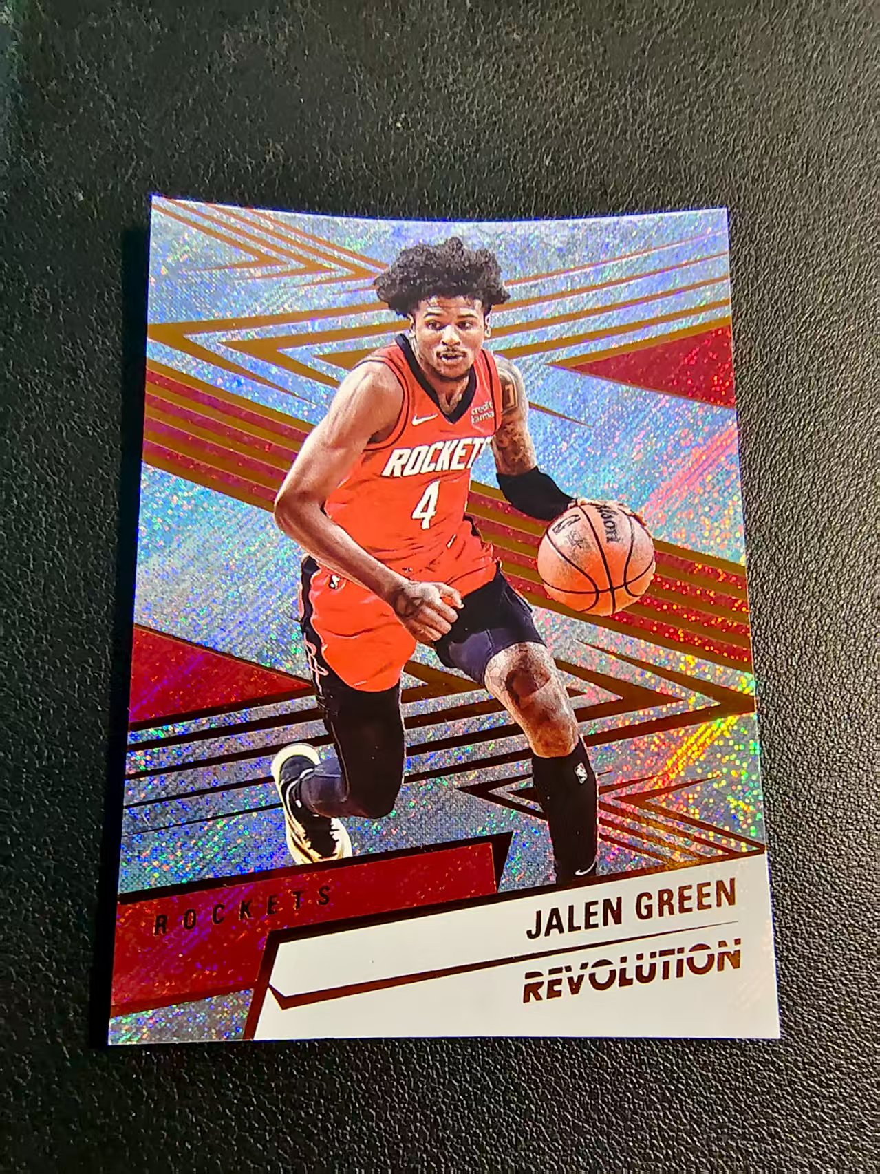 【可合并,不累计】2024-25 Panini Revolution Jalen Green 杰伦 格林 火箭 革命 折射 边角瑕疵 #46