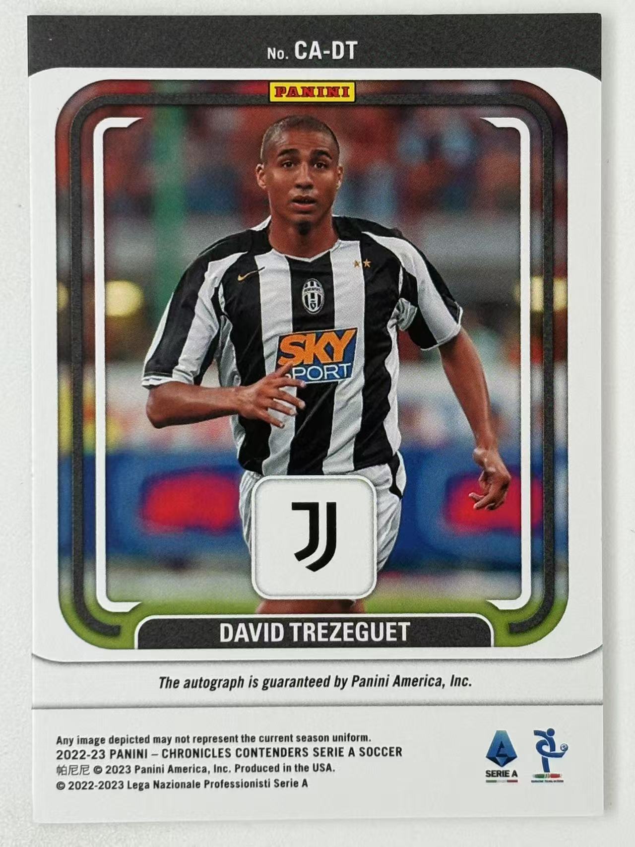 2022-23 Panini Chronicles - Origins Autographs Serie a David Trezeguet
