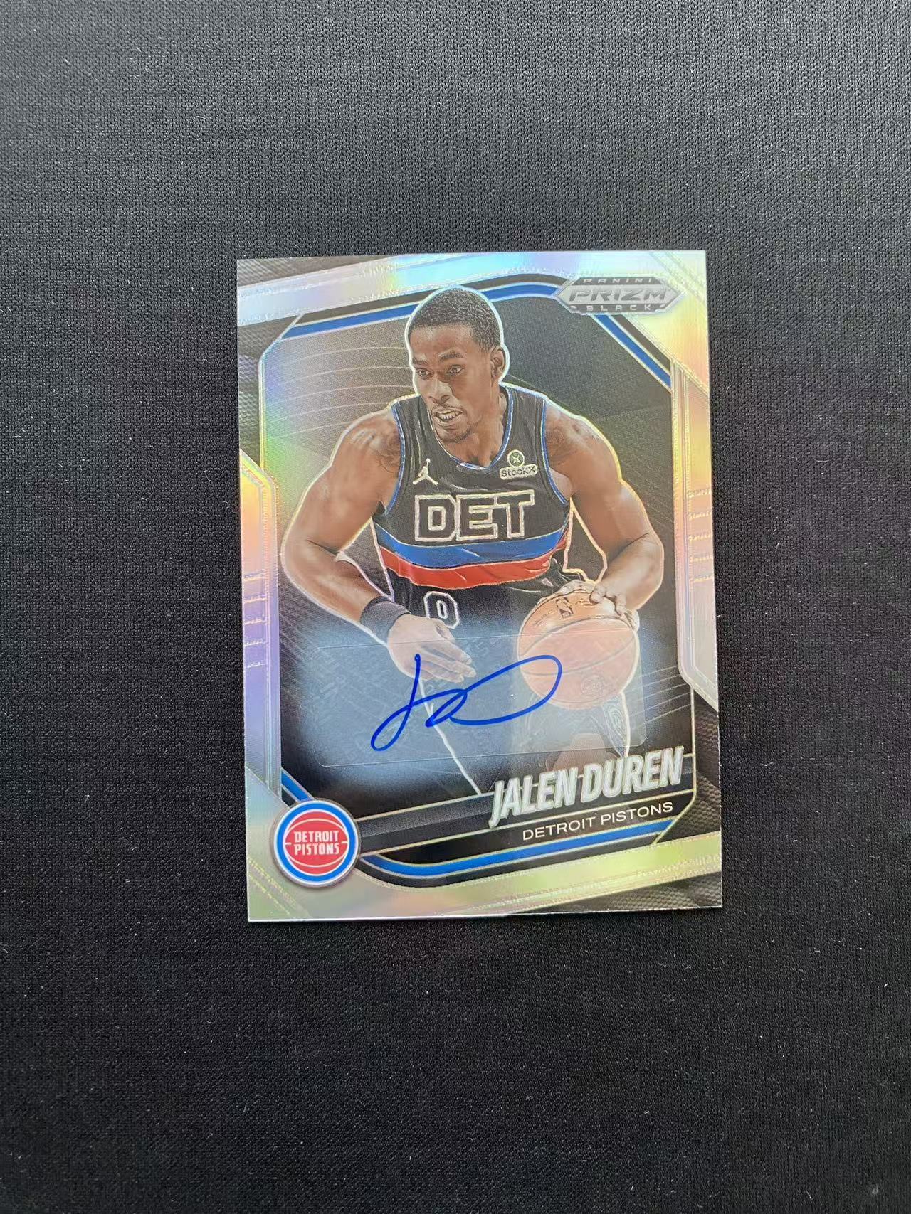 2024-25 Panini Prizm Black Jalen Duren 杰伦 杜伦 潜力内线 活塞 银折 签字【king#43】