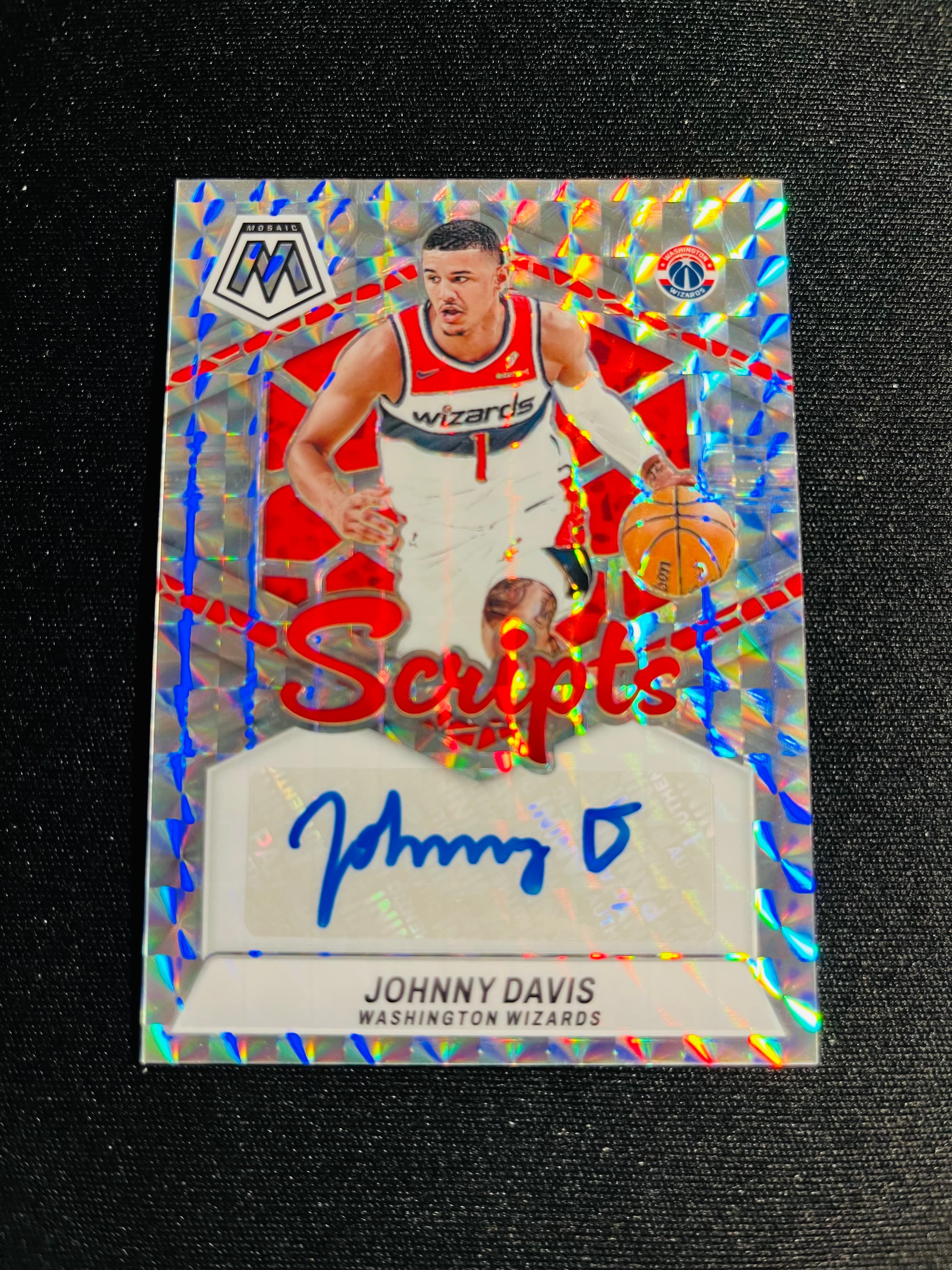 【古都拍卖0手续费高额预付】2023-24 Mosaic 马赛克 奇才 Johnny Davis 约翰尼 戴维斯 Scripts 马赛克折 签字 选图帅气 实卡好看 凑套收藏——Mafty