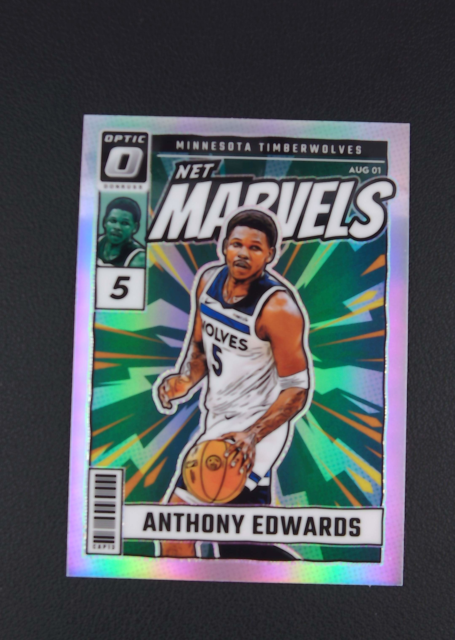 2024-25 Panini Donruss Optic Anthony Edwards 【阿福代卖】 安东尼 爱德华兹 森林狼 漫威特卡 杜蕾斯OP 银折 收藏必备 (行行行)