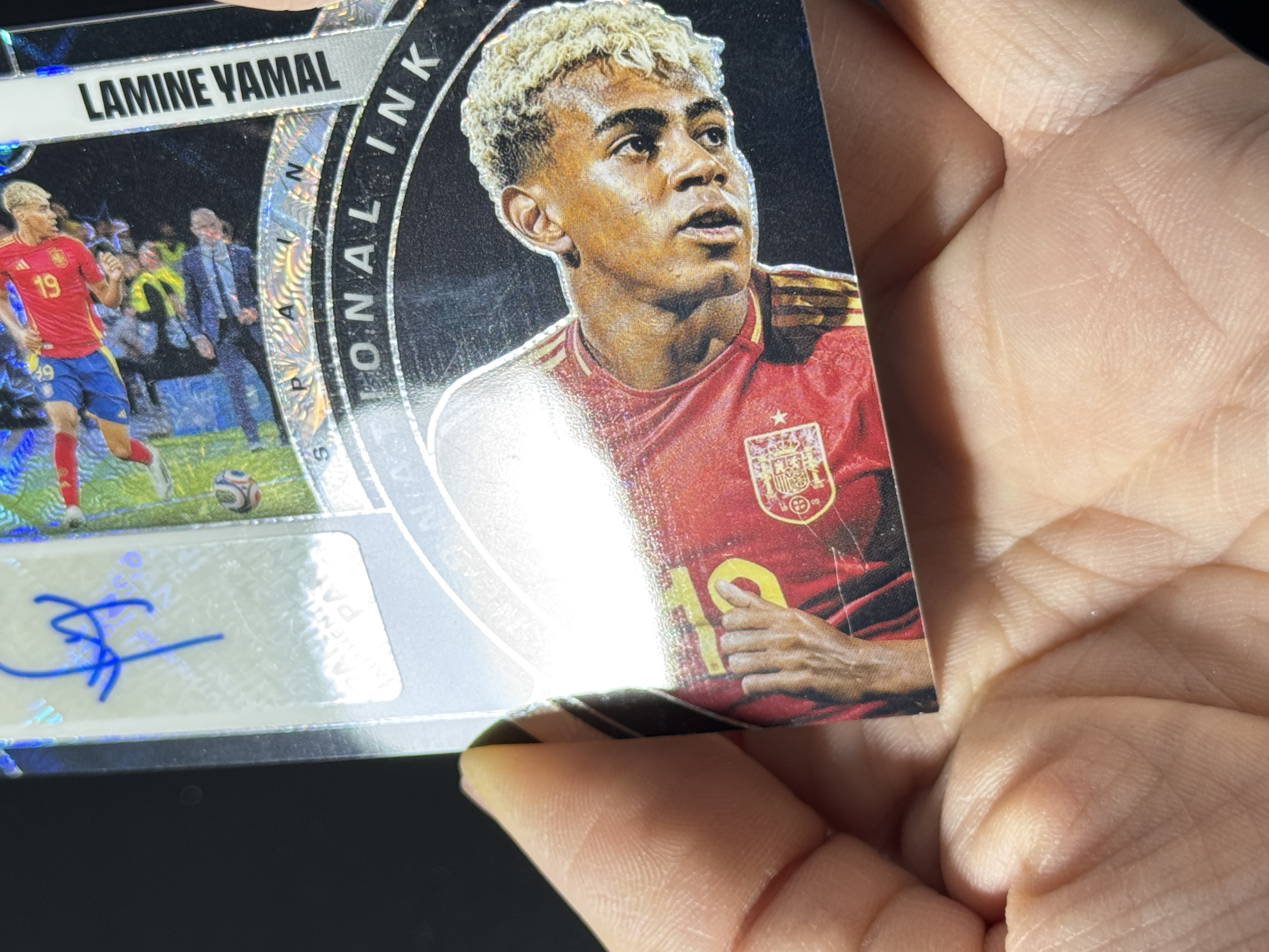 【喷子拍卖】2026 Panini Prizm World Cup Lamine Yamal 世界杯 西班牙 超级新星 亚马尔 黑烟花折 black 签字 一编 1of1 1/1 完美签 大hit卡 未来第一人 轻印看图 送订制壳 YIE