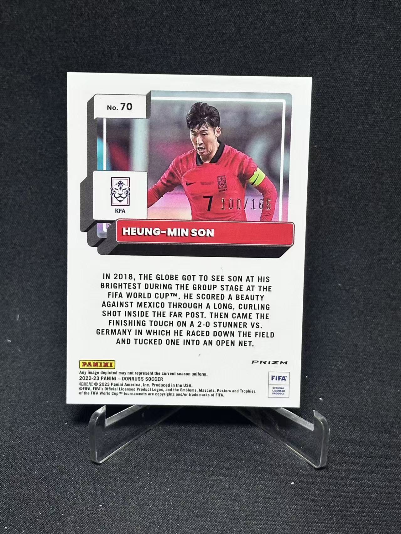2022-23 Panini Donruss Heung-Min Son 【哆哆卡社】孙兴慜 165编 红折 世界杯韩国锋线核心 卡品如图