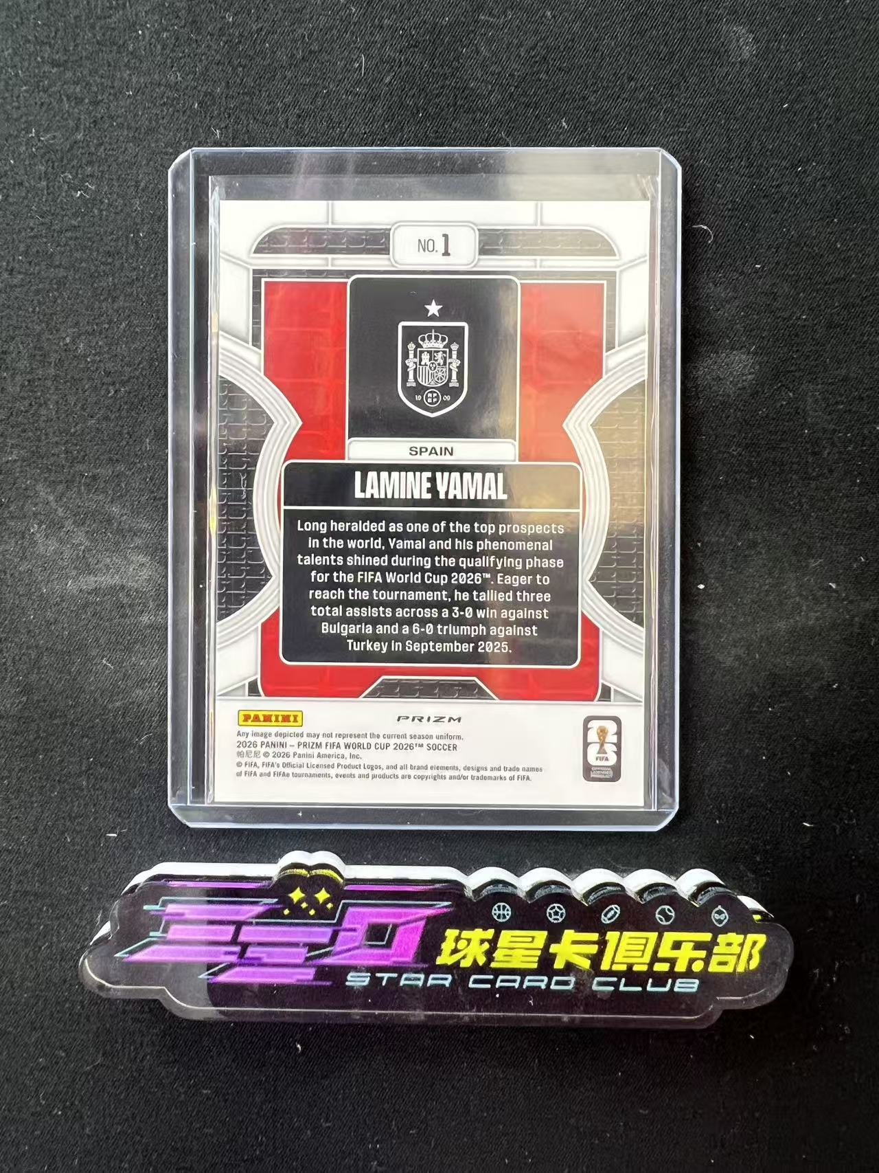 7679【330球星卡实体店代卖】panini 2026 PZ世界杯 prizm Lamine Yamal 拉明亚马尔 西班牙 巴萨 巴塞罗那 银折 现象级特卡 天才(RDr.T)