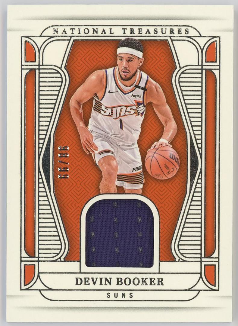 2024-25 Panini National Treasures Devin Booker 德文布克 国宝 99编 亲穿 球衣 物料 太阳 卡品如图 0KM4/11.27