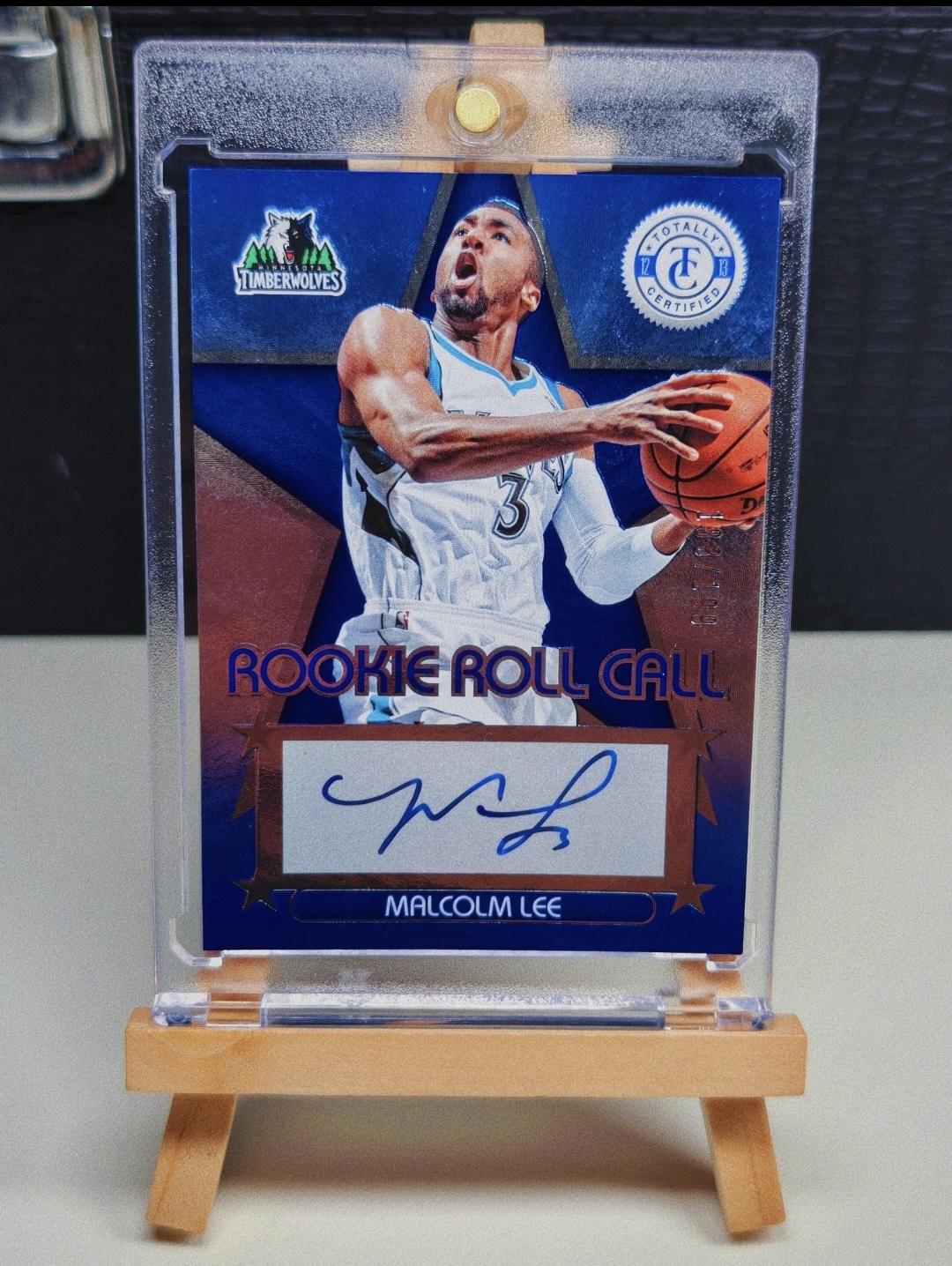 2012-13 Panini Certified Malcolm Lee 卫生巾 马尔科姆李 新秀 特卡 签字 卡签 蓝折 森林狼 199编 卡品如图 可评 psa bgs