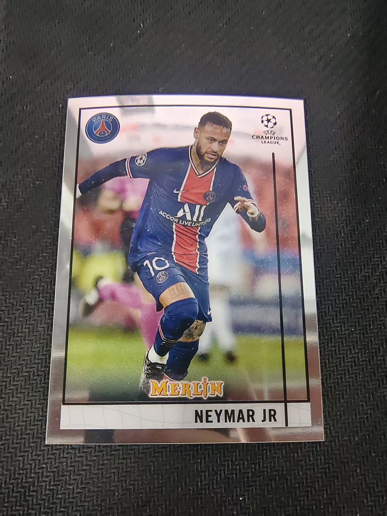 【可合并,不累计】2021 Topps Merlin Neymar Jr. 欧冠 梅林 巴黎圣日耳曼 内马尔 划痕 边角瑕疵 #58