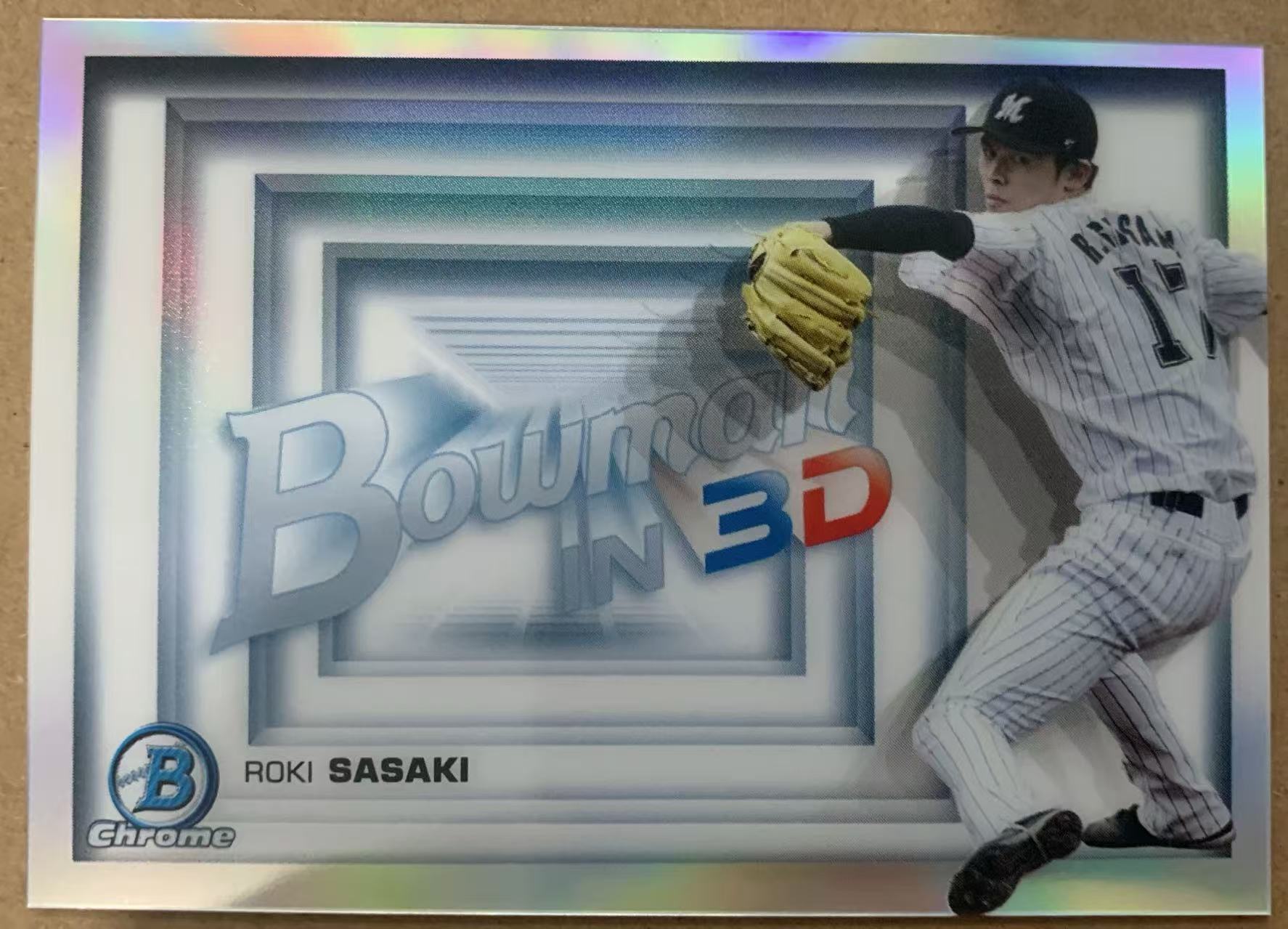 【瞳瞳代卖】2022 Topps Bowman Chrome 佐佐木朗希 Roki Sasaki 大比例 Bowman in 3D 银折 特卡