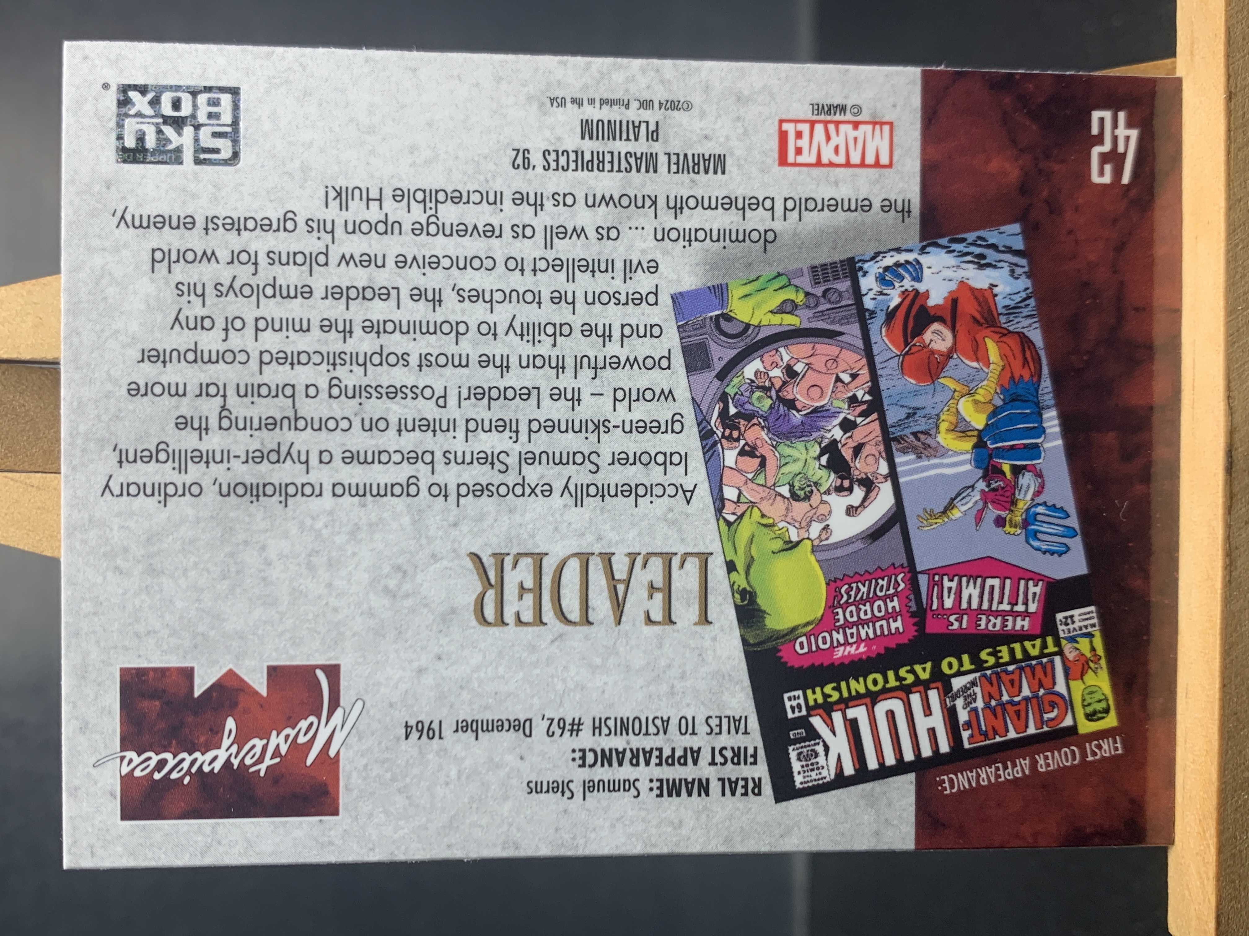 (C2)2024 SKY BOX Marvel 漫威 BASE 大头目 实卡好看 收藏凑套必备 卡品如图!!!