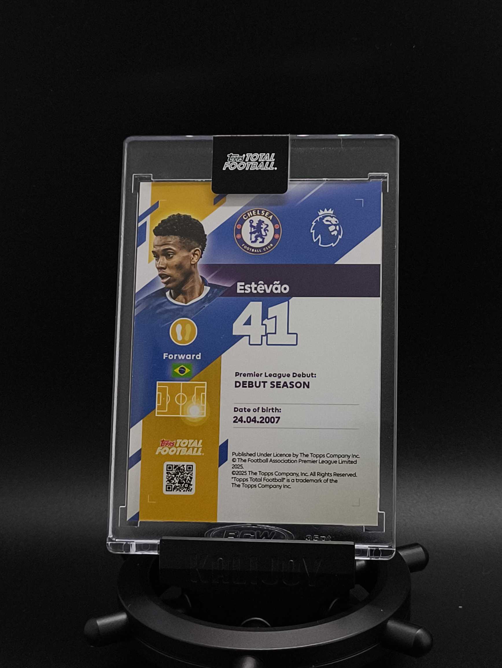 2025-26 Topps Total Football Estêvão RC 埃斯特旺 切尔西超新星 埃斯特旺 切尔西 蓝军 巴西 8/25编 TTF 原封砖