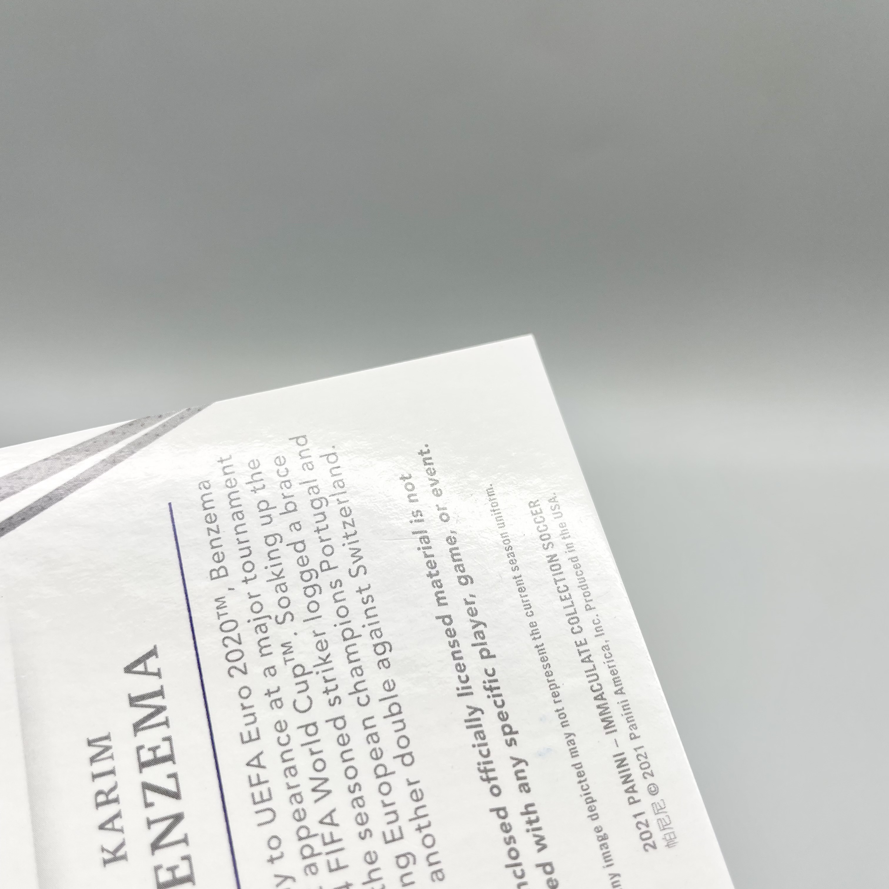 【越秀山拍卖行】2021 Panini Immaculate Karim Benzema 法国 本泽马 04/10编 金折 Patch切割 Standard标准 大窗球衣卡 卡品如图 吉达联合 皇马 里昂 YXS2386015