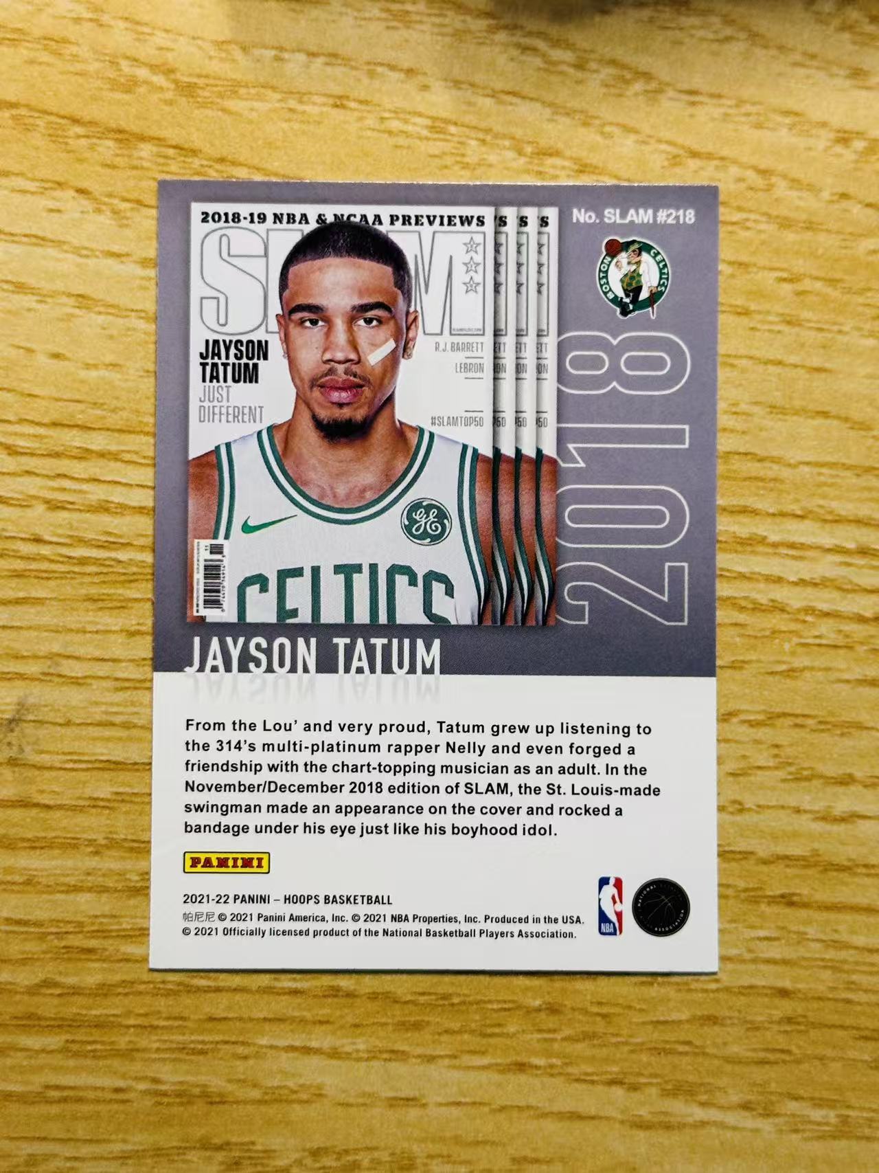 2021-22 Panini NBA Hoops Jayson Tatum 嘿嘿代卖 杰森 塔图姆 杂志 特卡 凯尔特人 獭兔 实卡精美 收藏必备