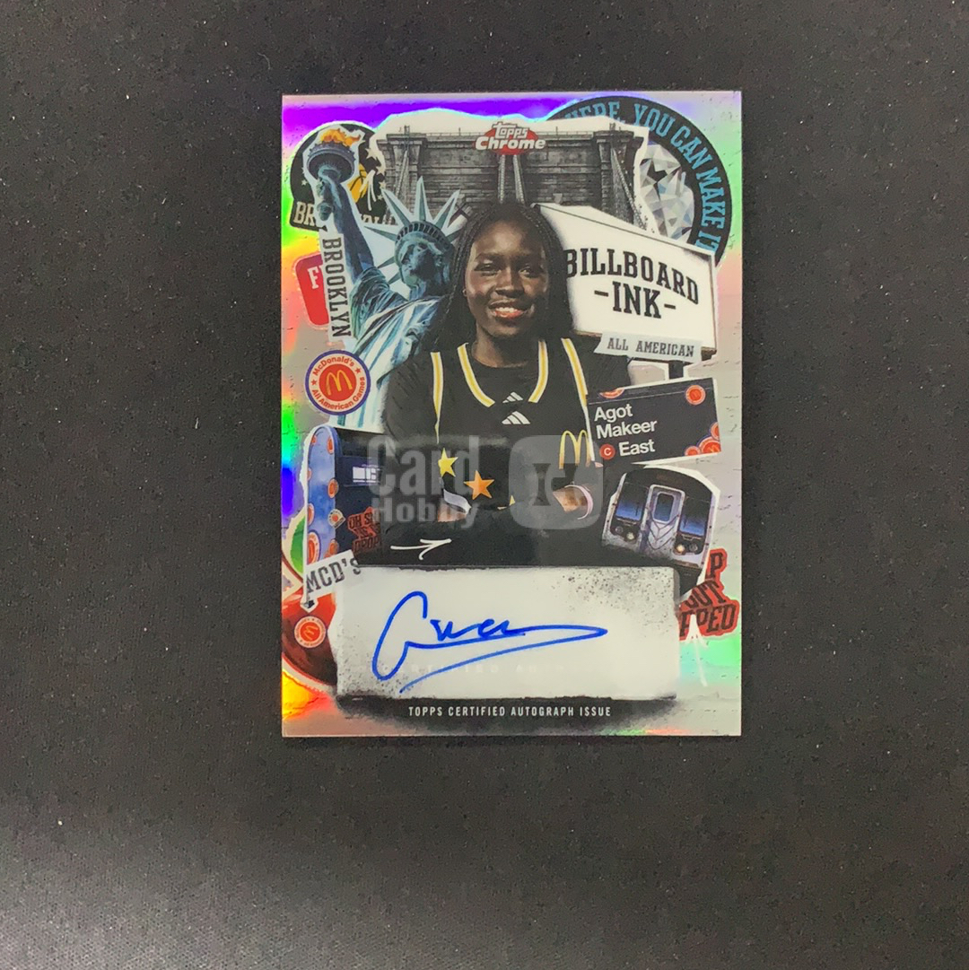 2025 Topps Chrome McDonald Agot makeer 【SC拍卖】全美麦当劳 阿戈特 马克尔 广告牌签 签字 银折 收藏必备(小骆)