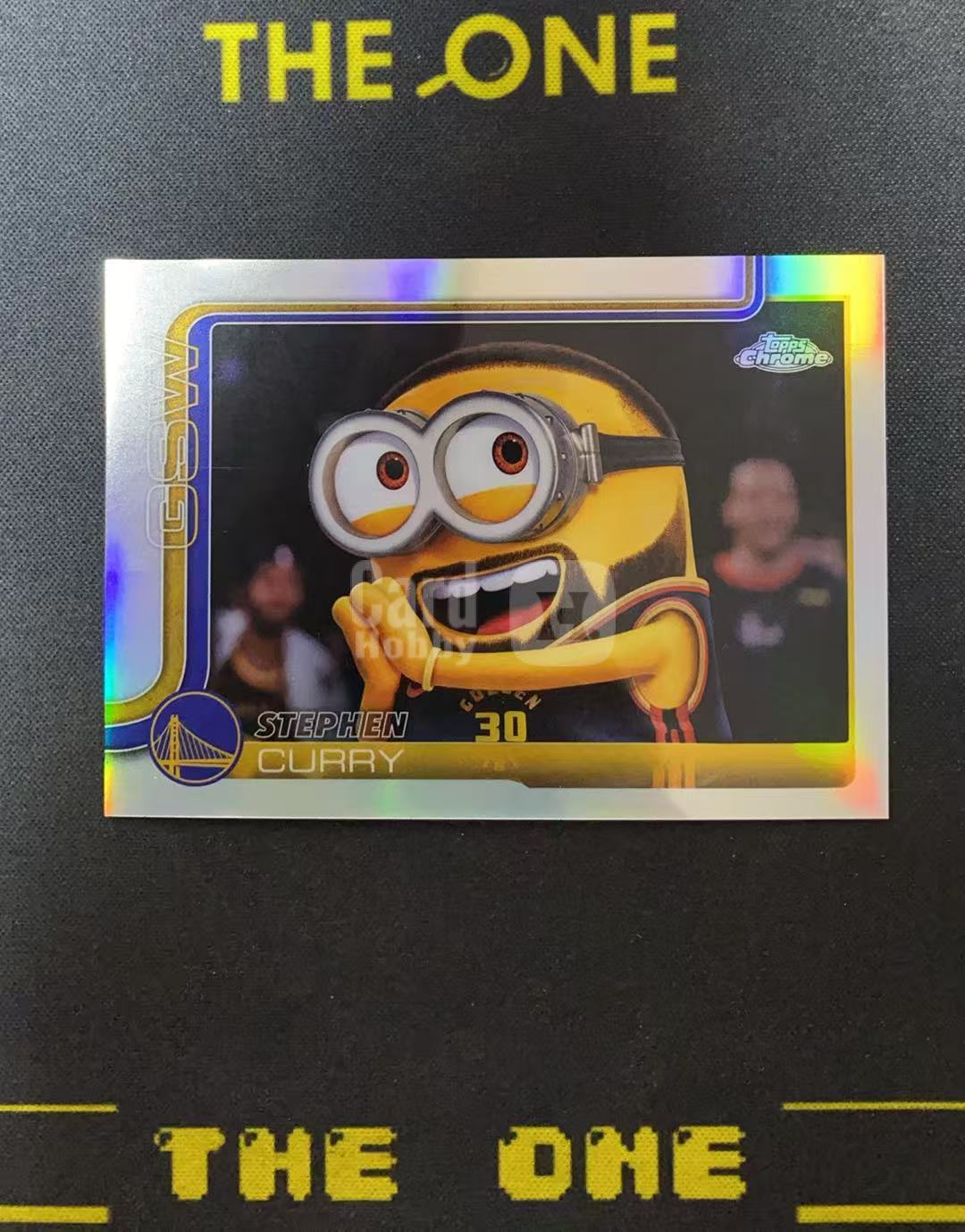 2025-26 Topps Chrome Update Stephen Curry 【TheOne】斯蒂芬 库里 勇士 TCU 银折 MinionFractor 小黄人 超大比例 SSP#2【十块钱】