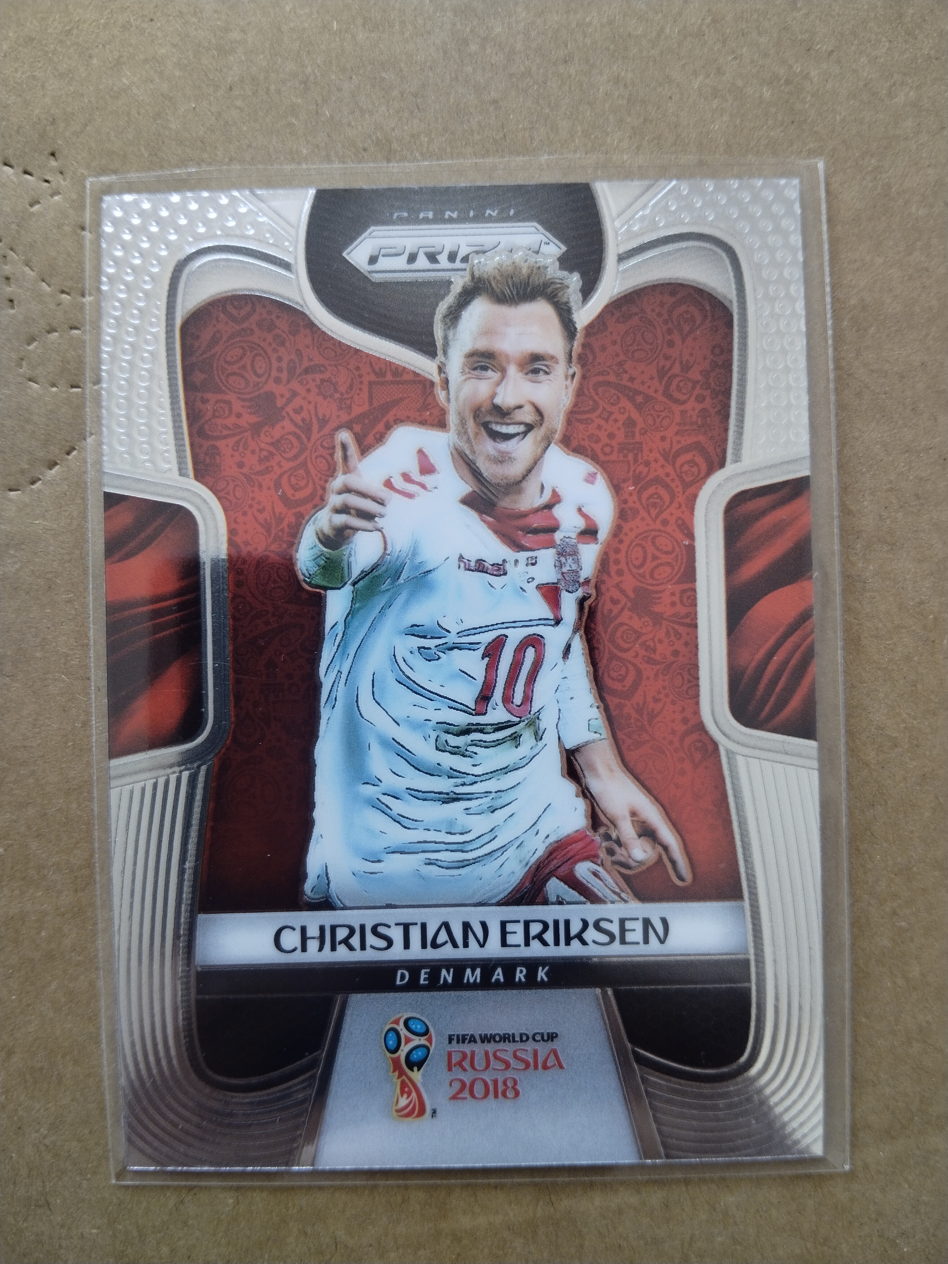 (竞拍前先阅读描述)PANINI帕尼尼 2018俄罗斯世界杯PRIZM 普卡base 丹麦 埃里克森 第9张凑套必备 品相如图