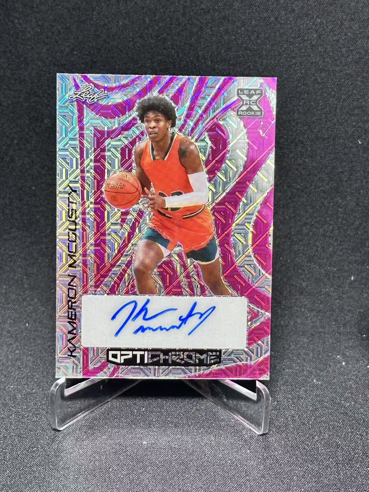 2023 Leaf optichrome kameron mcgusty RC 【哆哆卡社】卡梅隆-麦古斯蒂 签字 5/5尾编 新秀 粉碎冰签名特卡 收藏必入 卡品如图