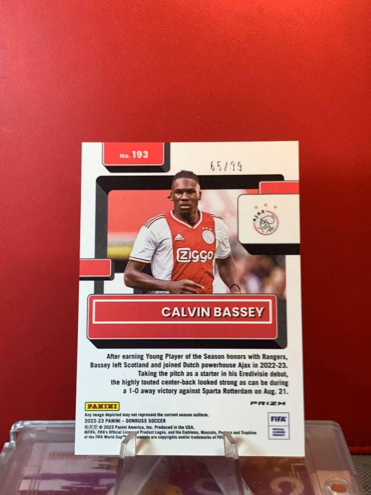 (詹叔代拍) 2025 Panini Donruss Calvin Bassey 卡尔文 巴西 尼日利亚 蓝折 杜蕾斯 65/99编 顺丰寄付 泰山
