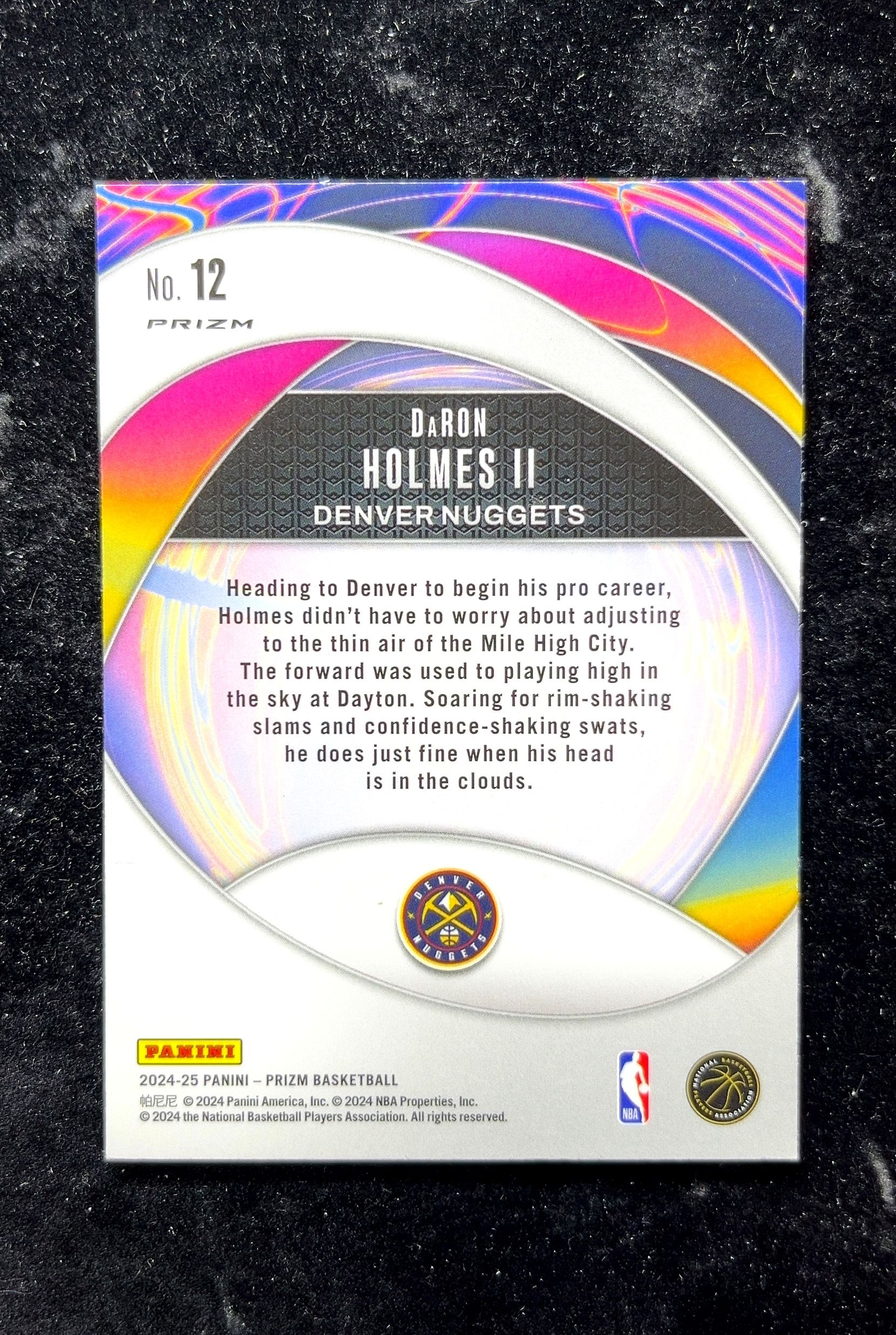 【小白1%代卖】2024 Panini Impact Instant 即时 Daron Holmes II 达伦·霍尔姆斯二世 银折 银平行 折射 新秀 RC 卡品如图 高价值 #12 0702