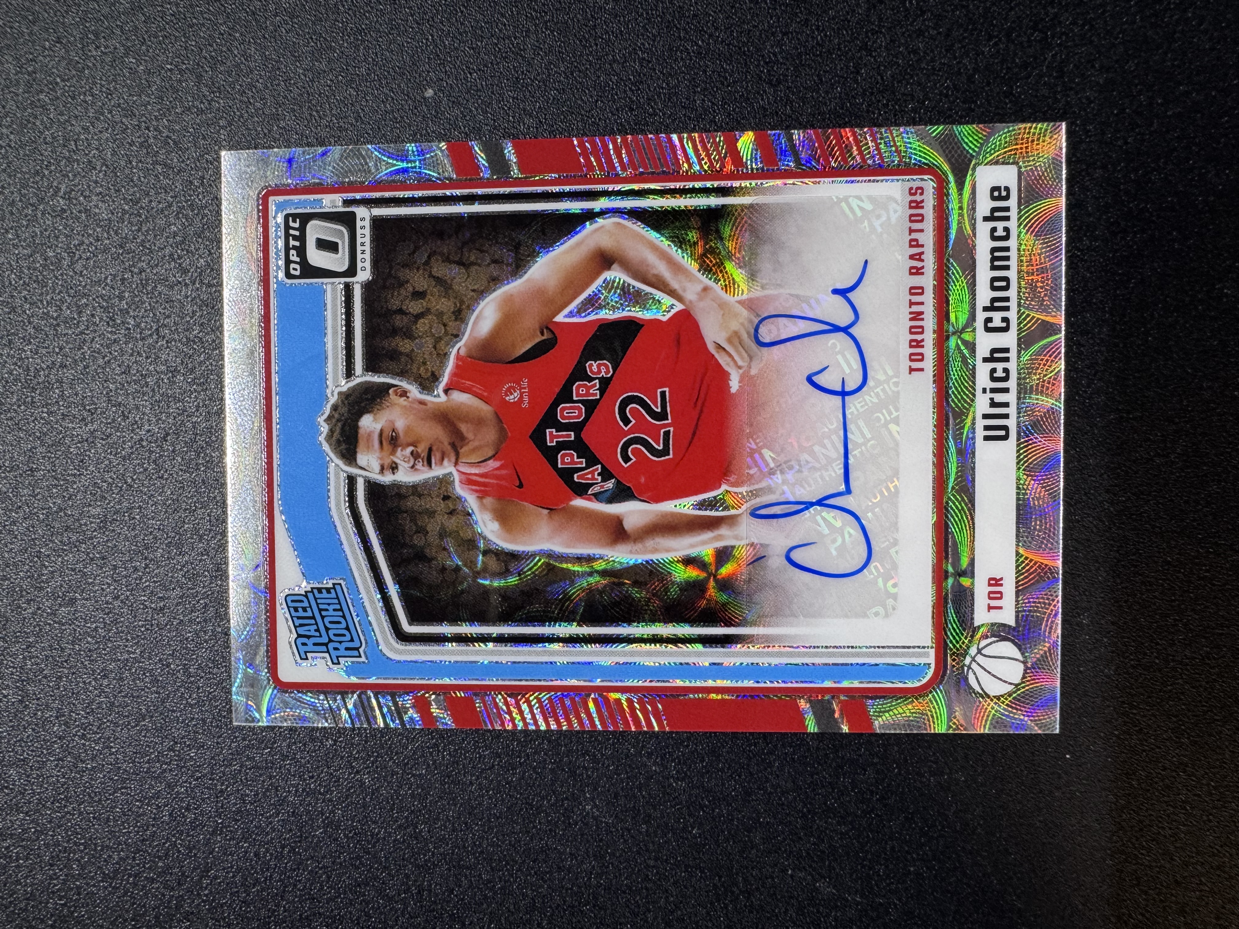 2024-25 Panini Optic Ulrich Chomche RC 杜蕾斯OP 新秀 猛龙 乔姆切 银圈圈折 折射 签字