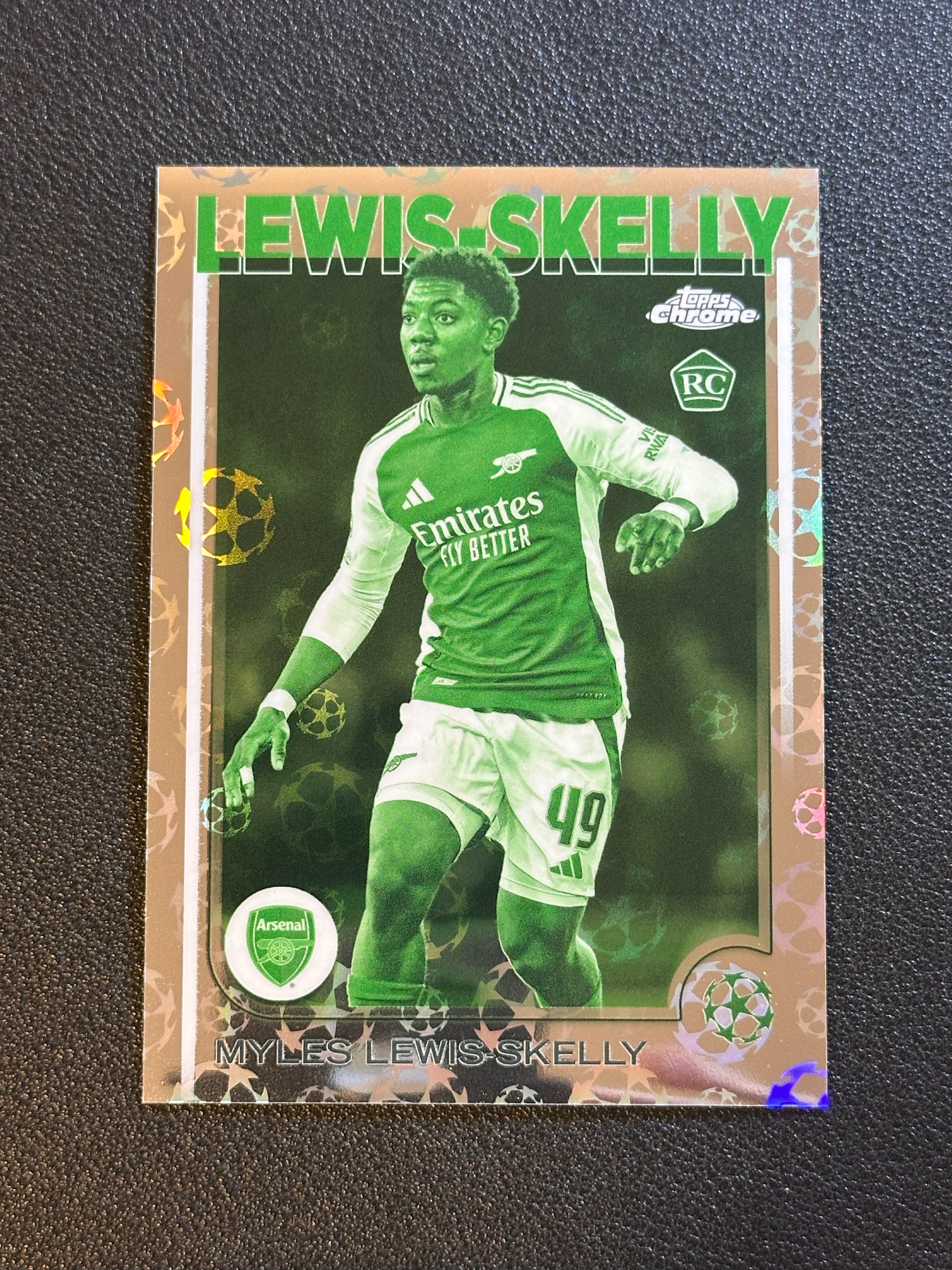 2024-25 Topps Chrome Myles Lewis-Skelly Gold Refractor /50 Arsenal