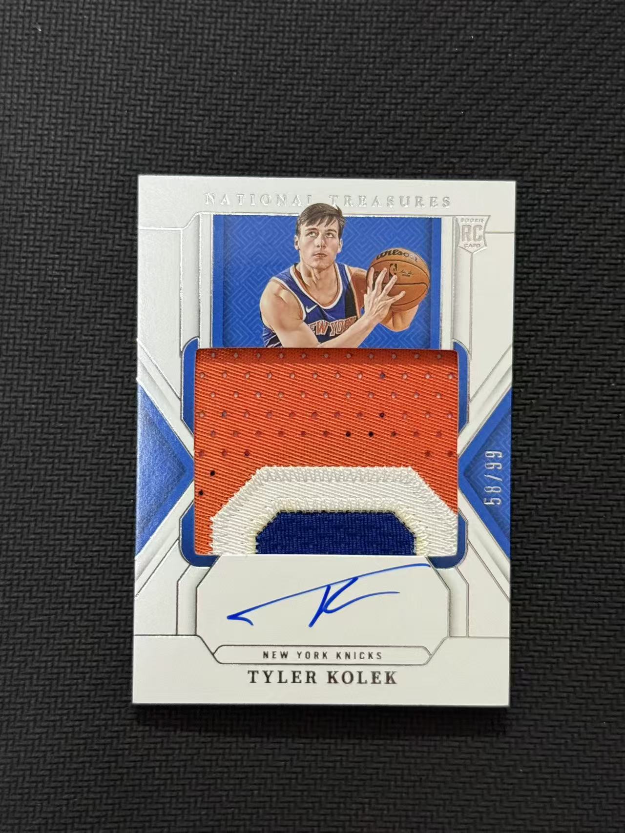 2024-25 Panini National Treasures Tyler Kolek RC 国宝 尼克斯 泰勒 科勒克 新秀 58/99编 正RPA 签字 卡签 未来可期 卡品如图 老公DR