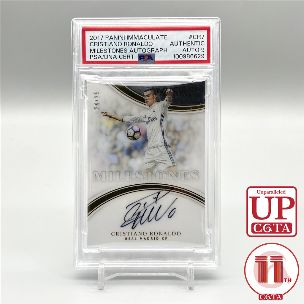 【CGTA越秀山UP专区】2017 Panini Immaculate 元年 皇马 C罗 24/25编 金折 签字 Milestones 里程碑签 卡签 单一平行 PSA评级 签字9分 葡萄牙 利雅得胜利 曼联 尤文 YXS2531096