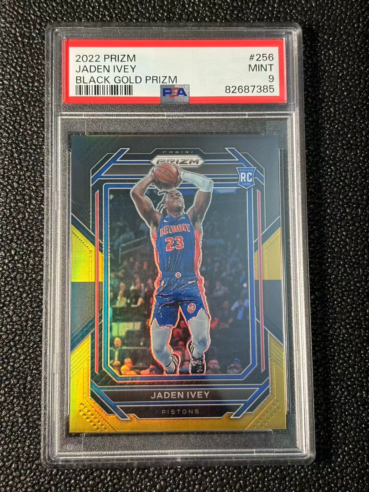 2022-23 Panini Prizm Jaden Ivey RC 活塞 RC 新秀 杰登 艾维 金折 黑金折 gold 折射 低编 5/5编 PSA9分 CC队友 未来超距 表现炸裂 专收必备