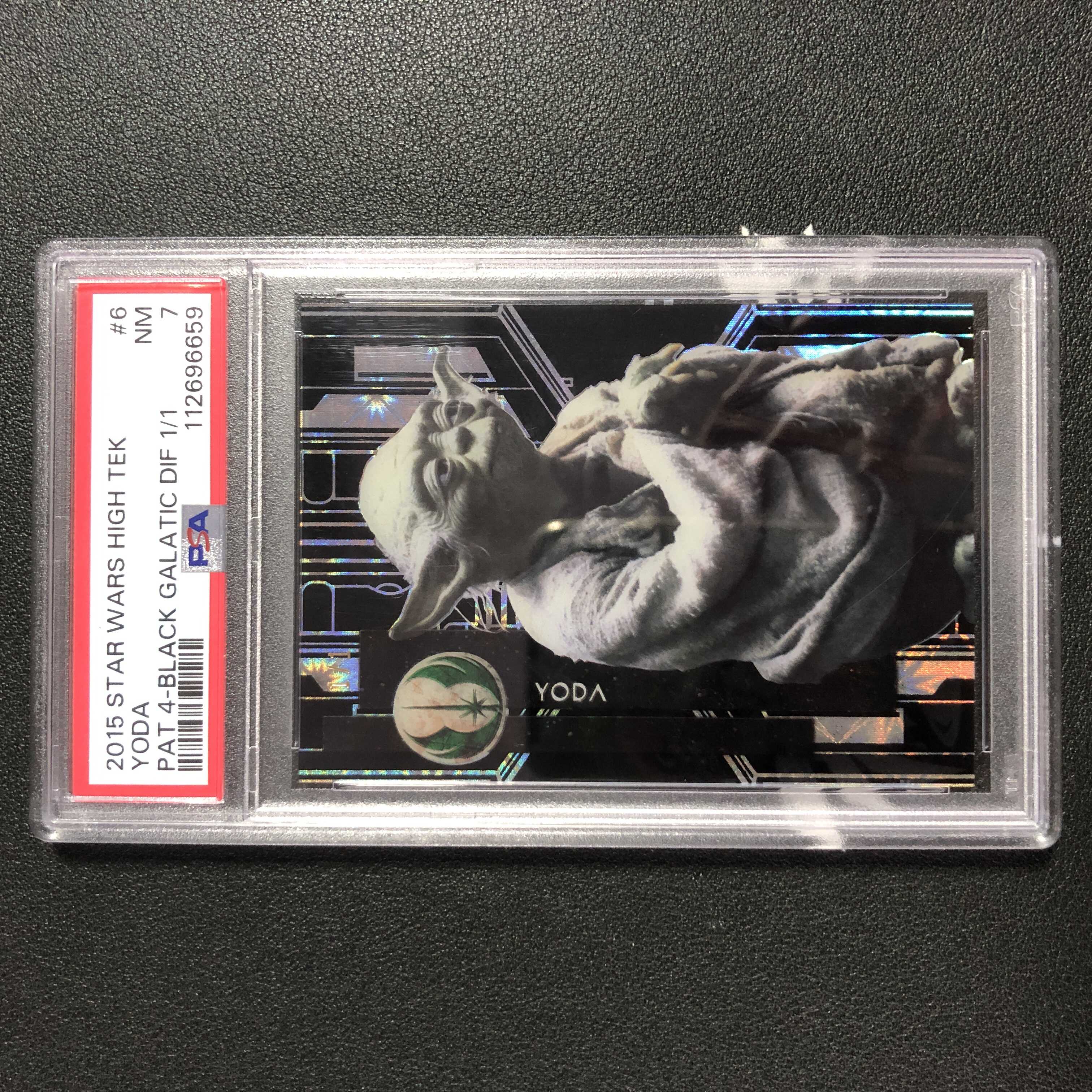 【怒射拍卖 接代卖】拔脚贤哥C1 2015 star wars high tek 星球大战 星战 尤达大师 绝地武士 1/1编 ofo one of one PSA7！！！黑折 多图已拍仔细看图顺丰