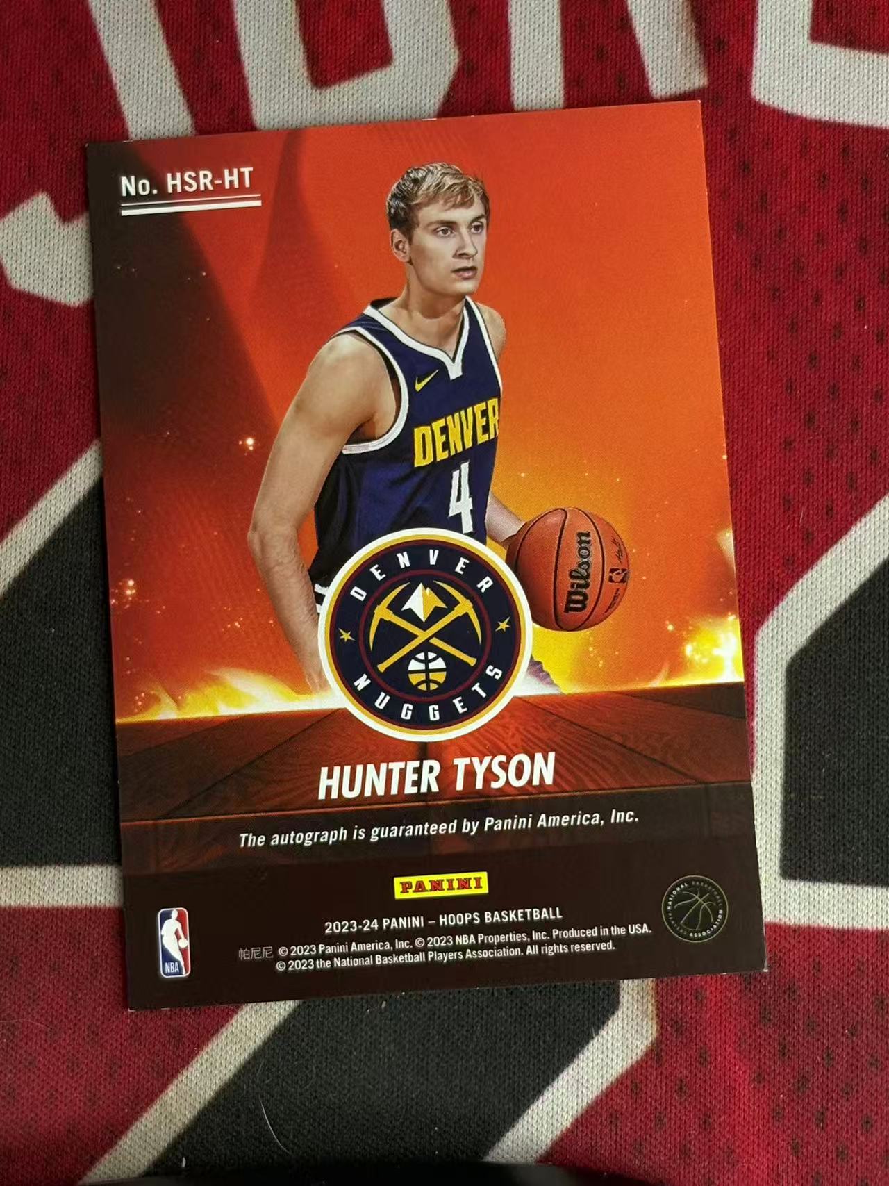 2023-24 PANINI HOOPS Hunter Tyson 掘金 新秀RC 亨特泰森 签字卡 新秀签 HOT签 银折 折射 专收凑套必备【烂臭嘴拍卖】