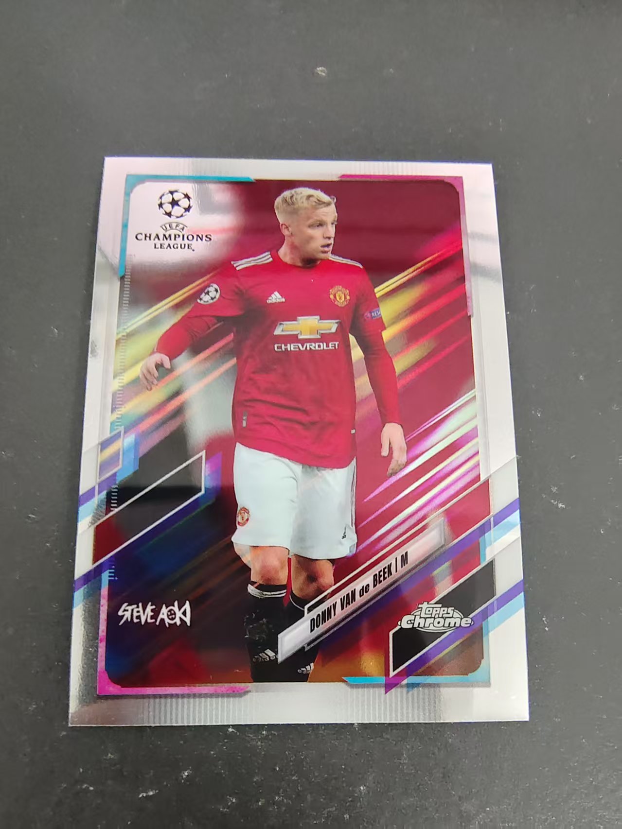【可合并,不累计】2021 Topps Chrome Donny van de Beek 唐尼·范德贝克 曼联 欧冠 划痕 边角瑕疵 @82