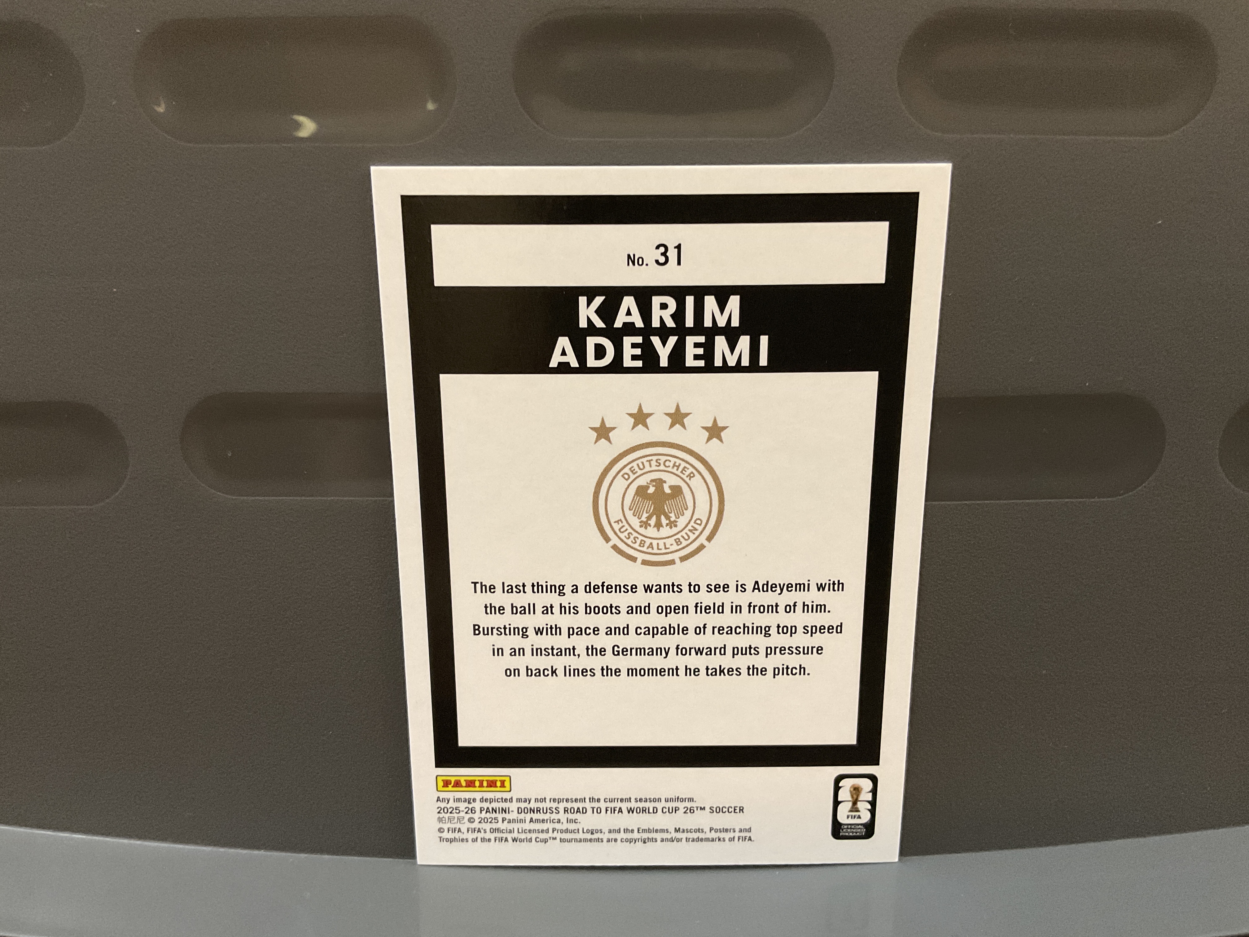 2025-26 Panini Donruss Road to World Cup Karim Adeyemi #199编 德国 阿德耶米 杜蕾斯 世界杯之路 多特蒙德 卡里姆