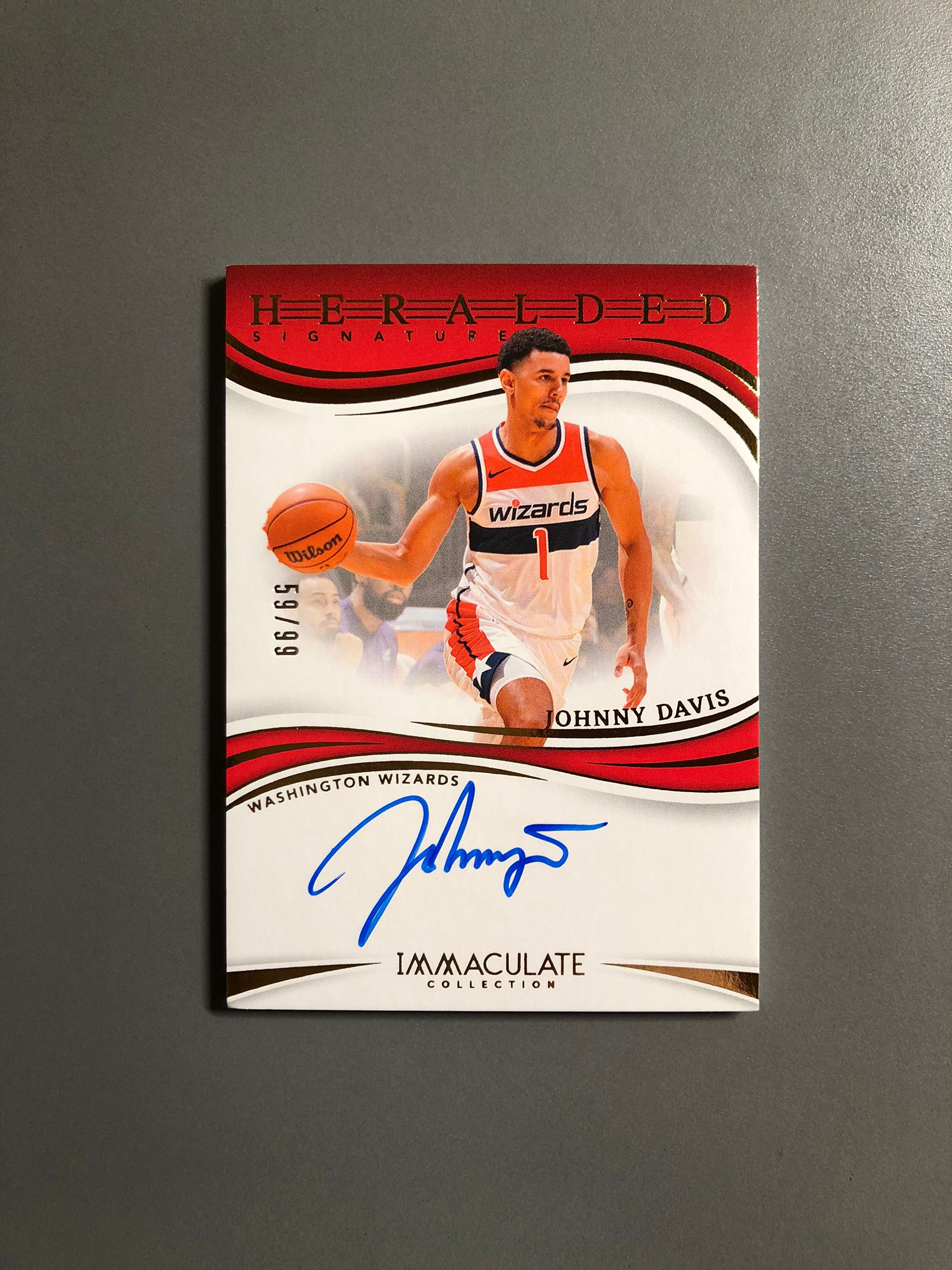 2023-24 Panini Immaculate Johnny Davis 约翰尼·戴维斯 奇才 签字 卡签 Heralded 99编 实卡好看 卡品如图 可累计 OS021【诚接代卖】