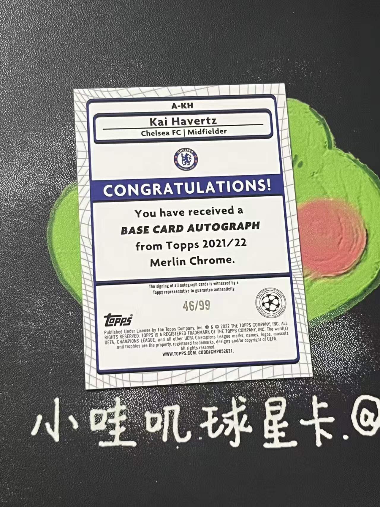 2022 Topps Merlin Kai Havertz 欧冠 梅林 切尔西 凯 哈弗茨 99编 签字 德国 微瑕如图【ZYP代拍】LS90