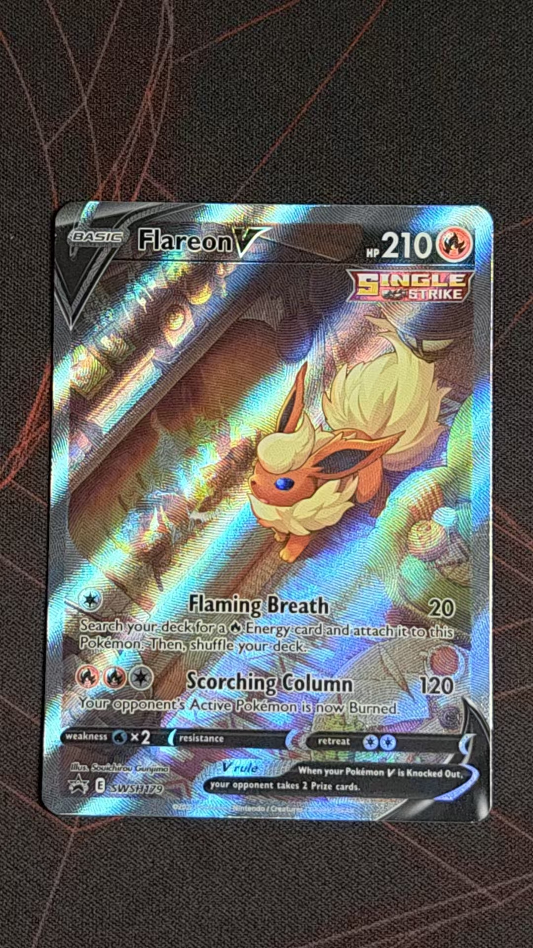 2021 Pokemon TCG 剑盾 黑色之星 火伊布V en 【卡少爷卡社】PTCG 宝可梦 美版 火伊布V SWSH179 Promo 卡品如图 (孤傲)