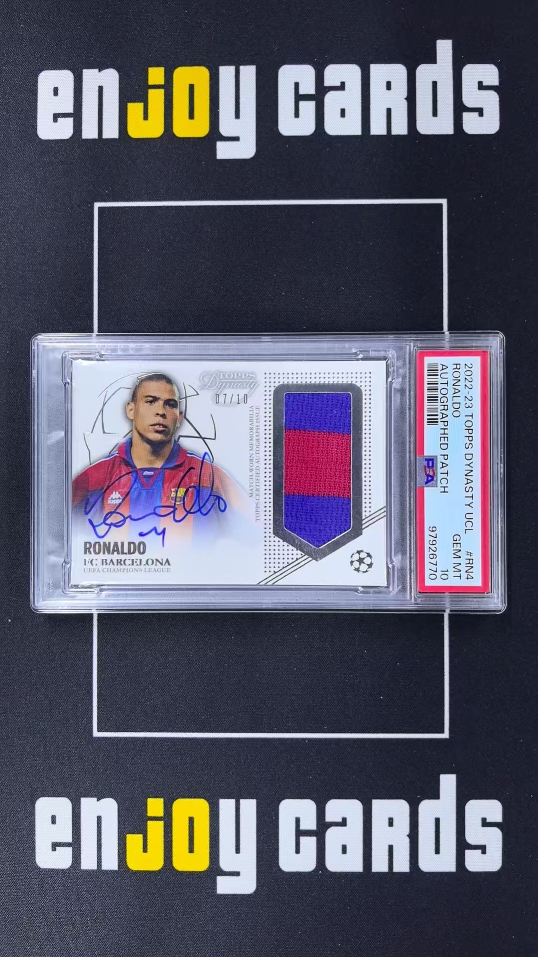 2022-23 Topps Dynasty Ronaldo 王朝【EC】罗纳尔多 7/10编 PA 球衣 物料 gu落场 亲穿 巴萨 巴西 ...