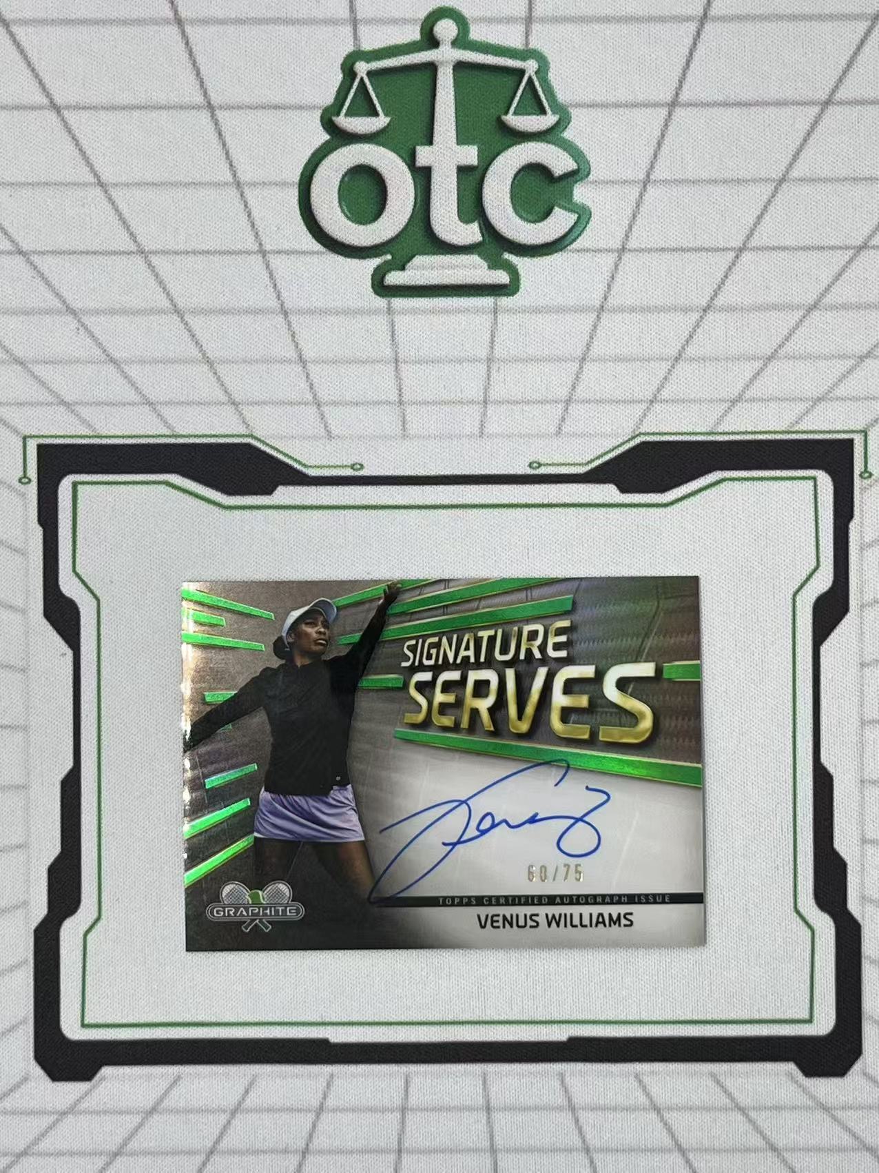 2024 Topps Graphite Venus Williams 【盎司收藏】网球 石墨 维纳斯 威廉姆斯 卡签 75编 签字 大威 曾登顶单打世界排名第一 7届女单大满贯 高端系列 JJ27