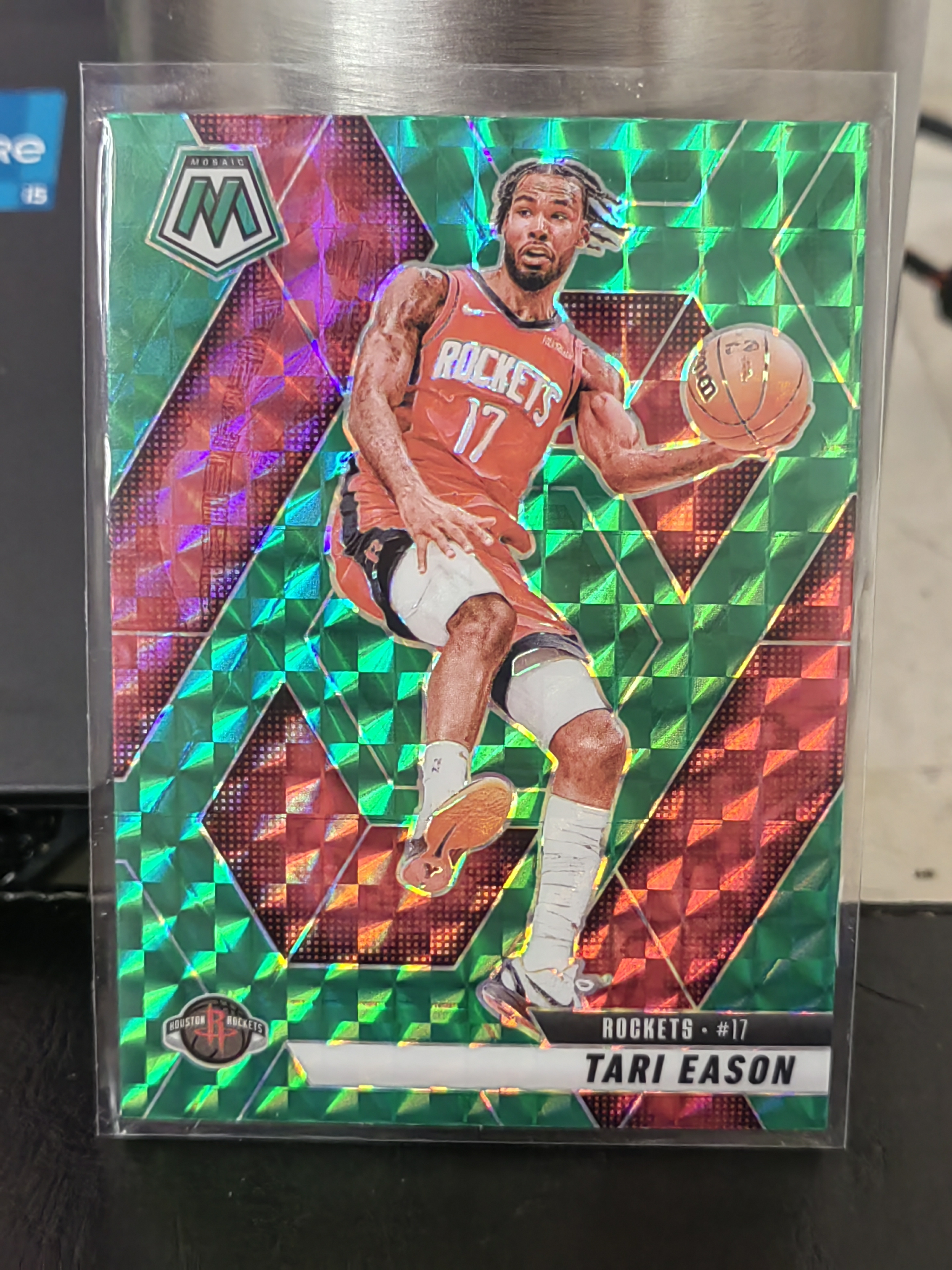 2024-25 Panini Mosaic Tari Eason 马赛克 塔里伊森 火箭 绿折 绿格子折 篮 白边白角 不保卡品 卡品如图