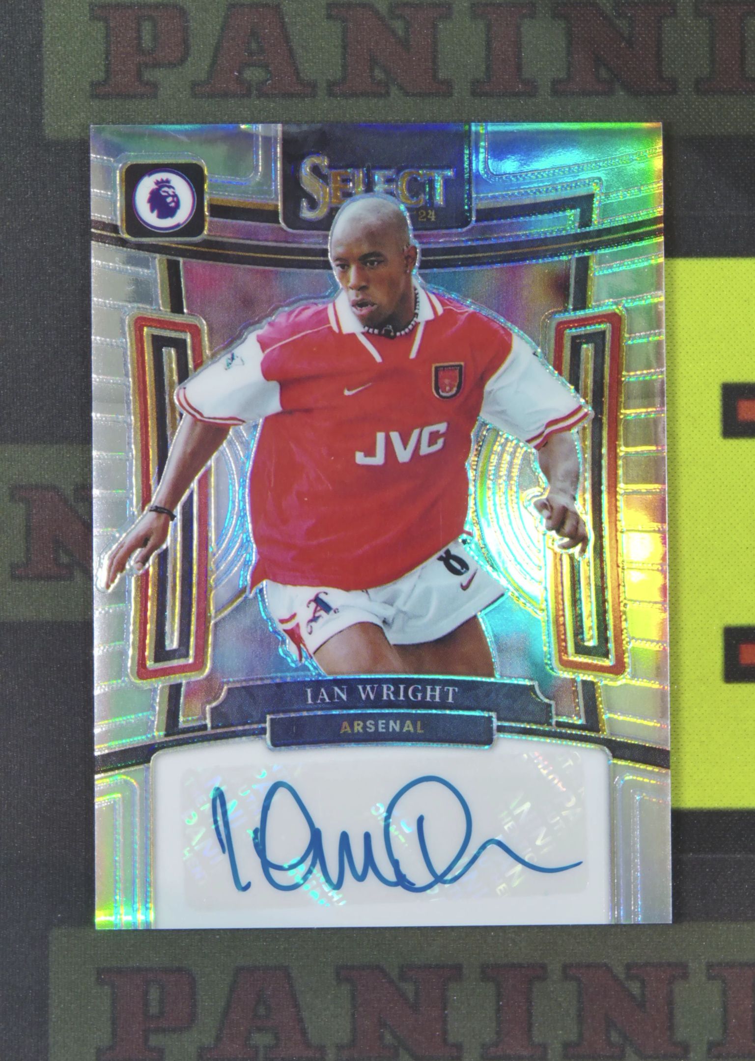 2023-24 Panini Select Ian Wright Nirvana Project 伊恩 赖特 阿森纳 名宿 签字 银折 折射 英超 卡品如图 收藏必备 zz001