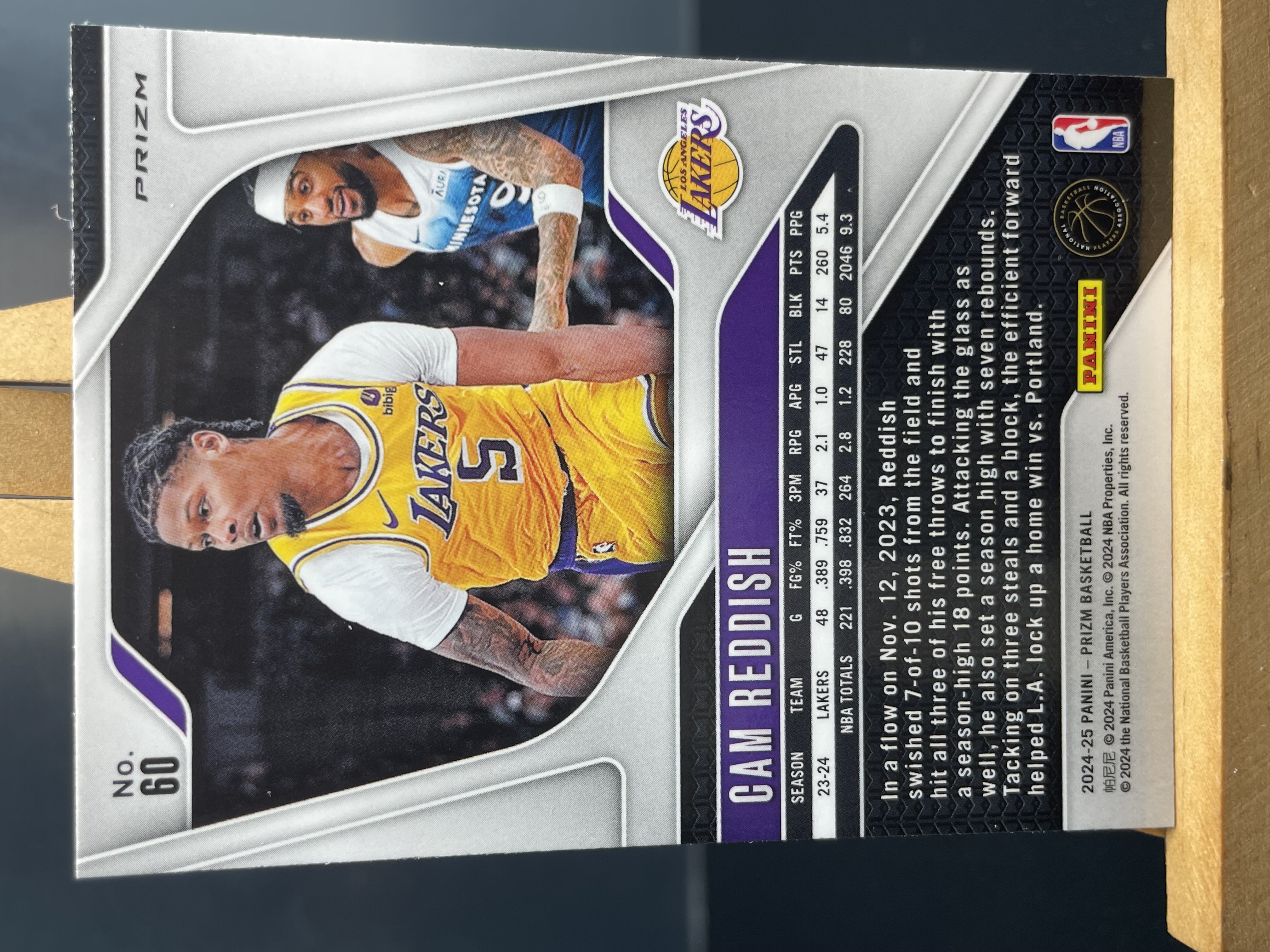 (B4) 2024-25 PANINI PRIZM 三色折 卡姆 雷迪什 湖人 近期大热球星 收藏凑套必备 暇图3!!!