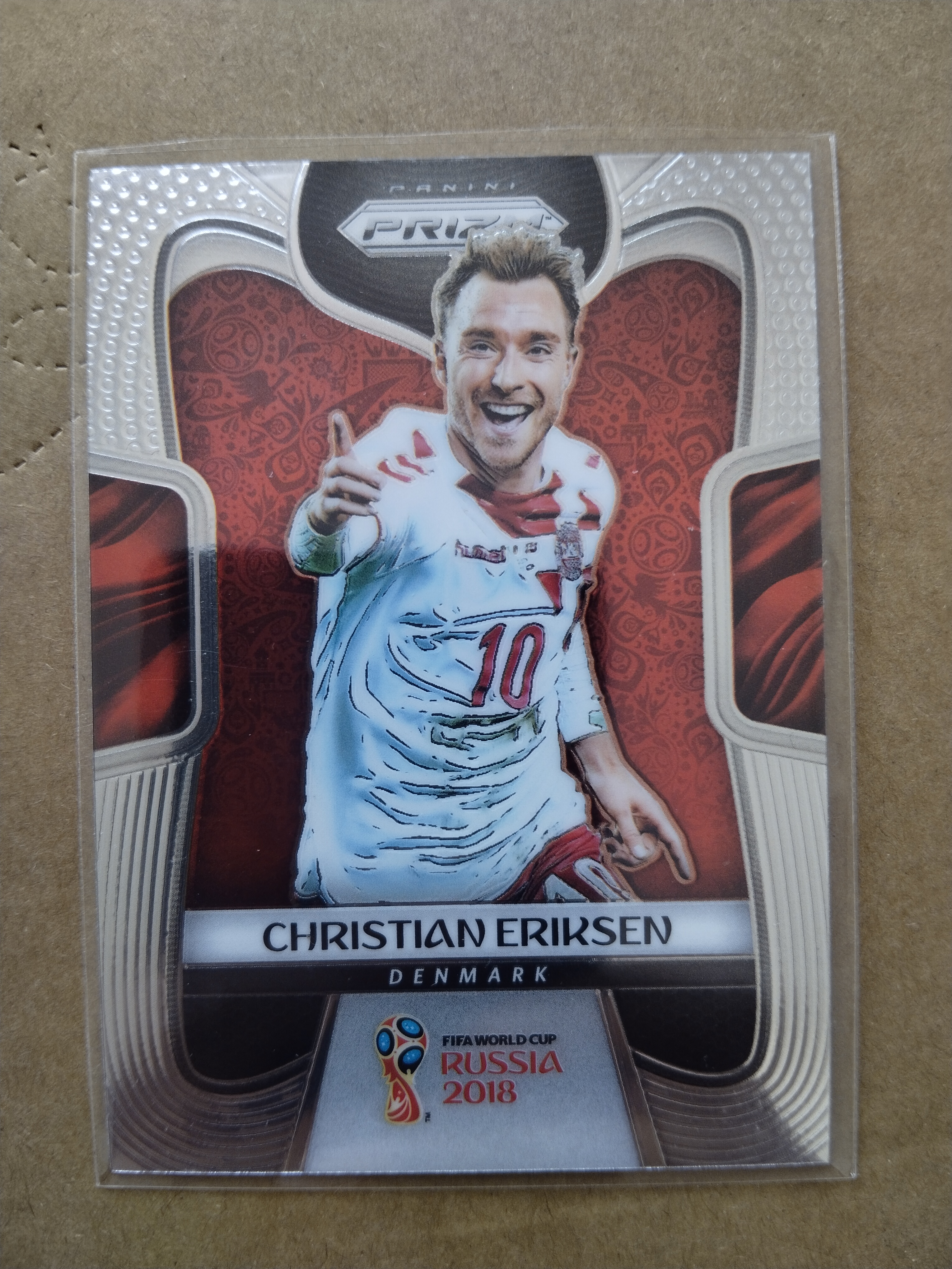 (竞拍前先阅读描述)PANINI帕尼尼 2018俄罗斯世界杯PRIZM 普卡base 丹麦 埃里克森 第4张凑套必备 品相如图