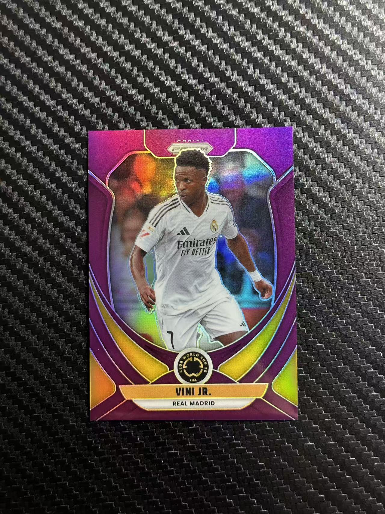 2025 Panini Prizm Vinicius Junior 世俱杯PZ 皇马 皇家马德里 维尼修斯 小熊 紫折 053/125编 卡品如图 拍前看描述