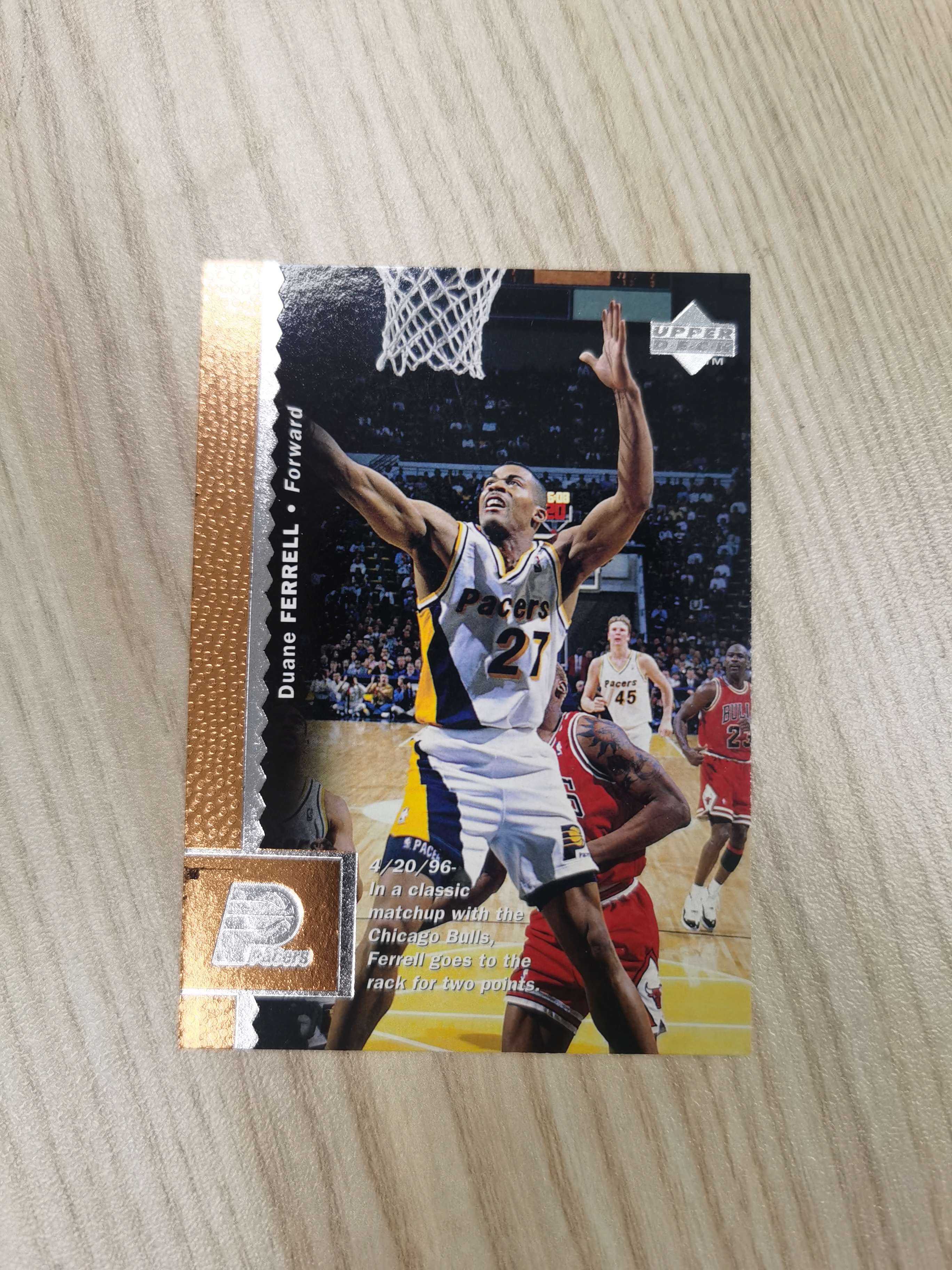 1996-97 Upper Deck Base Duane Ferrell 1996-97 杜恩-费雷尔 UD 铜标 #229 步行者 硬通货 极具收藏价值