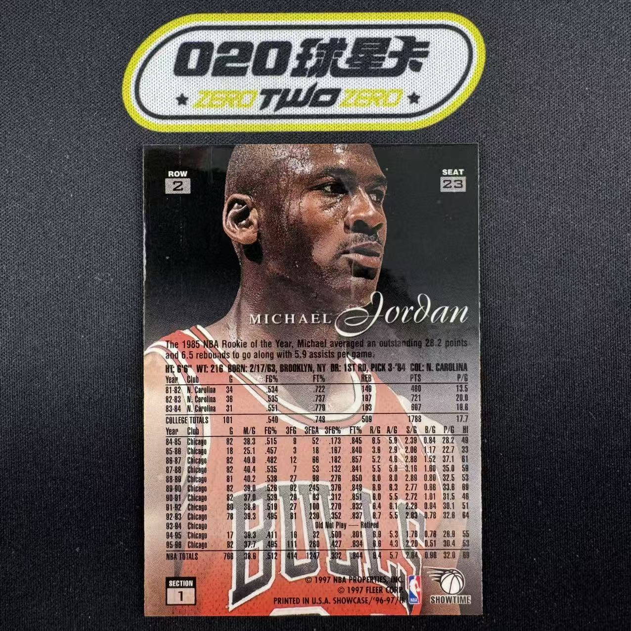 1996-97 Flair Showcase Michael Jordan 迈克尔 乔丹 飞人 Row2 折射 经典老卡 GOAT 公牛(OSORA)