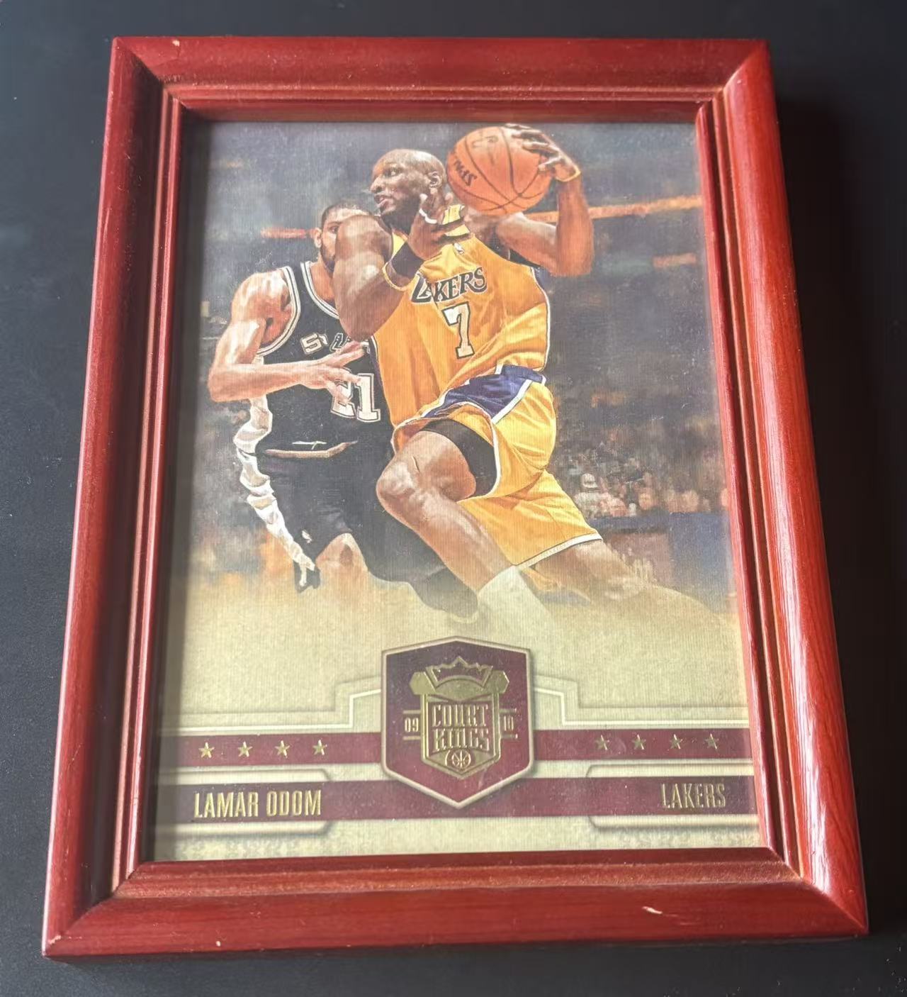 2010 Panini Court Kings Lamar Odom 油画 湖人 拉马尔 奥多姆 喇嘛 349编 元年 5x7 油画大卡 包相框 不累计