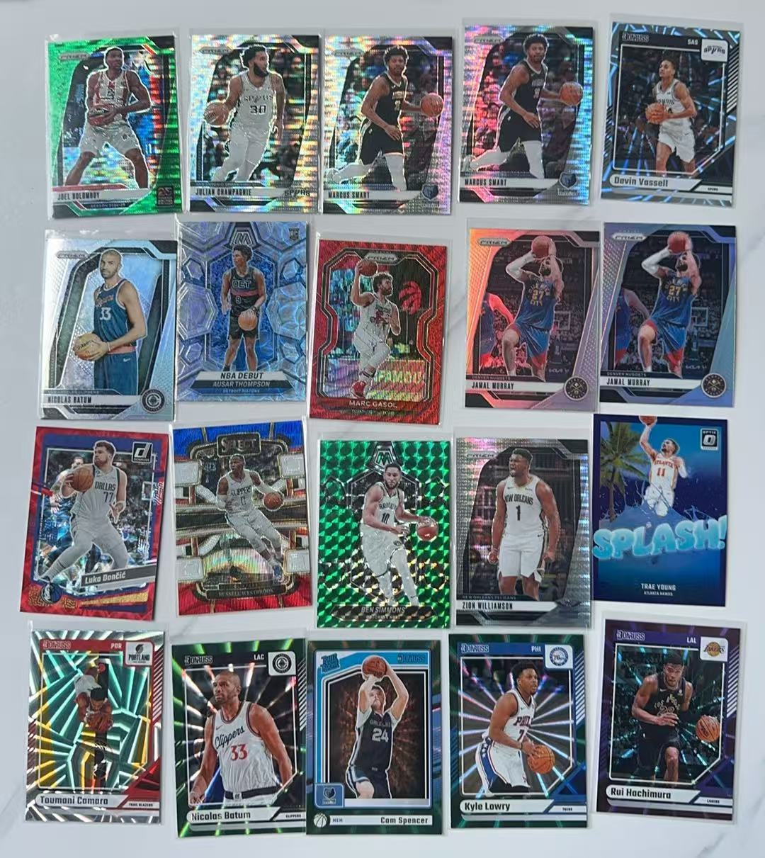 多年份 多系列 东契奇/威少/特雷杨等20张折射 特卡 baseLOT 银折 碎冰折 马赛克折各种折 lot 打包 不保卡品