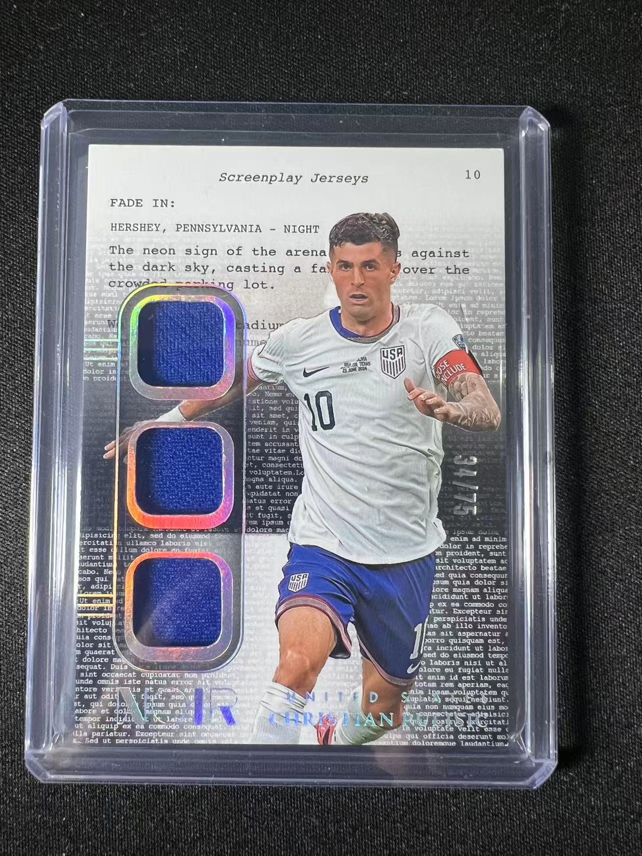 2024-25 Panini Noir Christian Pulisic 【GT足球拍卖】克里斯蒂安 普利西奇 诺尔系列 三窗球衣 Patch